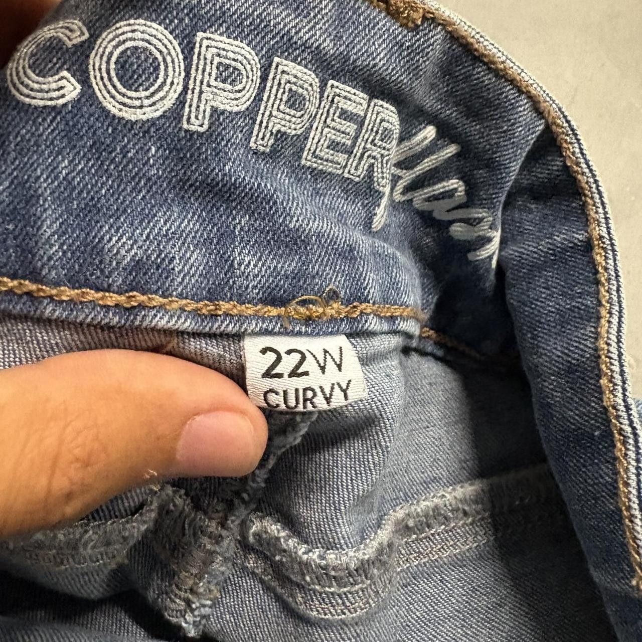 Japanese Brand × Vintage Crazy Vintage Y2K/2000s Baggy Curvy Medium Wash Denim Jeans! Size US 42 / EU 58 - 8 Thumbnail