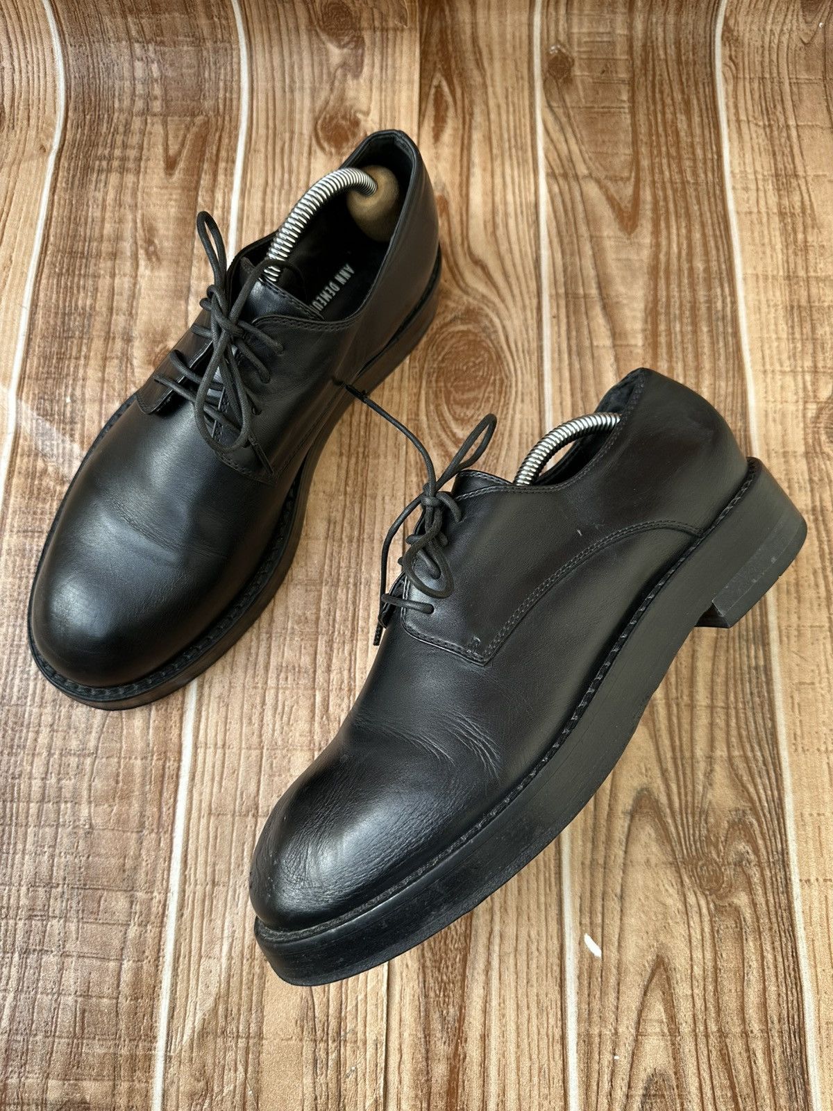 Ann Demeulemeester Ann Demeulemeester Black Derby Shoes Size US 7 / EU 40 - 12 Thumbnail