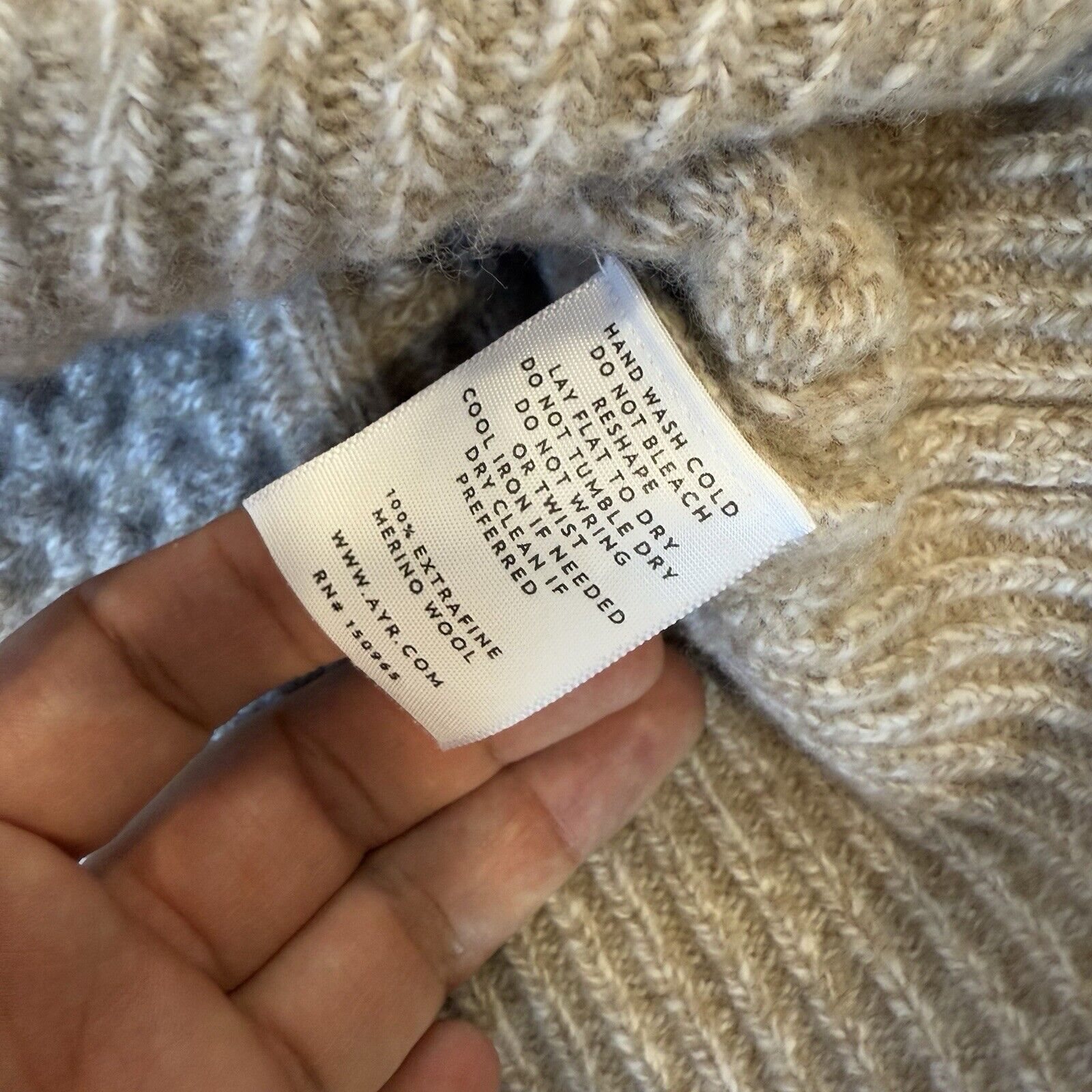 Aviator Nation AYR Le Square Sweater Women's S Oatmeal Wool Knit Glam Boho Size S / US 4 / IT 40 - 6 Thumbnail