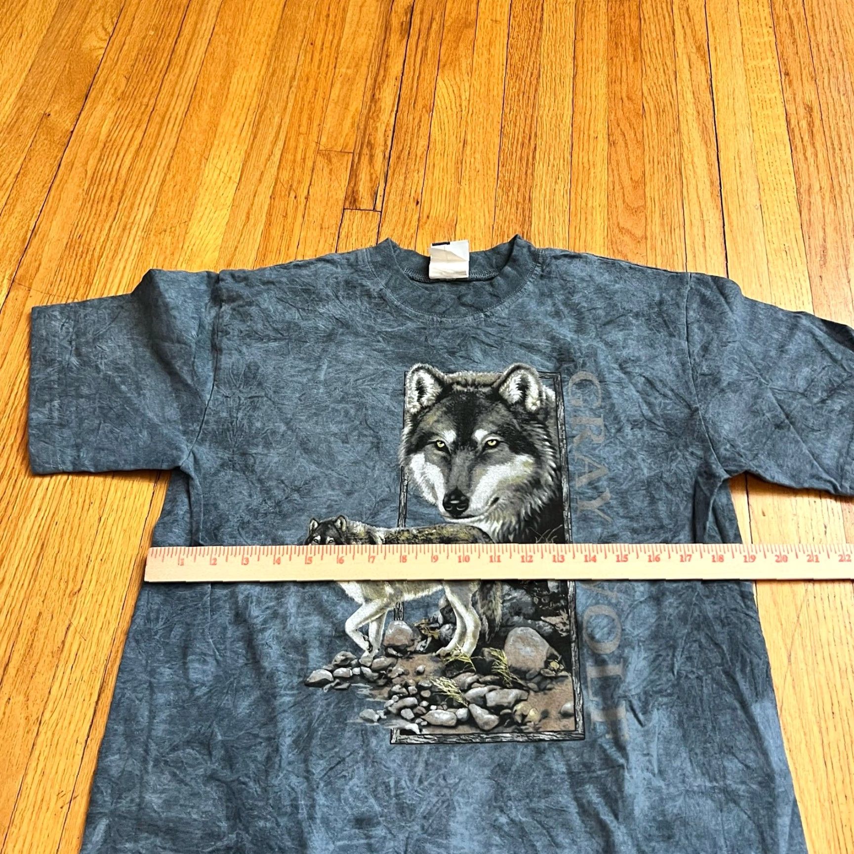 Vintage VINTAGE Wolf Shirt Mens Medium Blue Graphic Art Limited USA TShirt Size US M / EU 48-50 / 2 - 7 Thumbnail