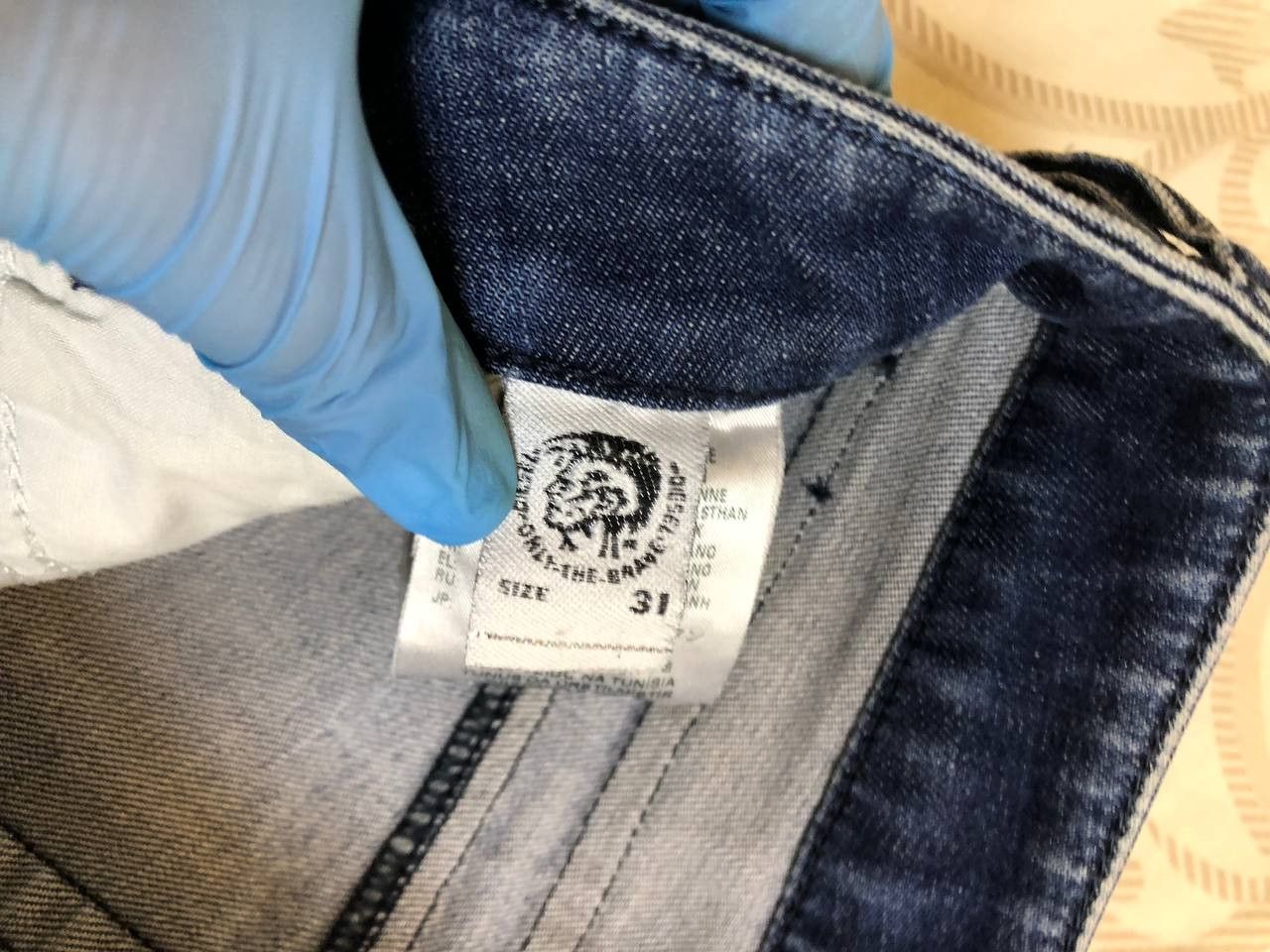 Diesel Diesel D-Bazer Tapered Distressed Dark Blue Jeans Size US 31 - 4 Thumbnail