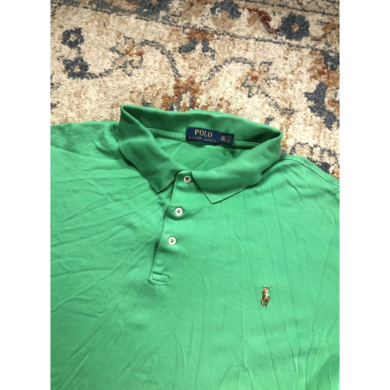Polo Ralph Lauren Polo Ralph Lauren Polo Shirt Mens 2XLT Green Big & Tall Pony Logo Short Sleeve Size US XXL / EU 58 / 5 - 6 Thumbnail