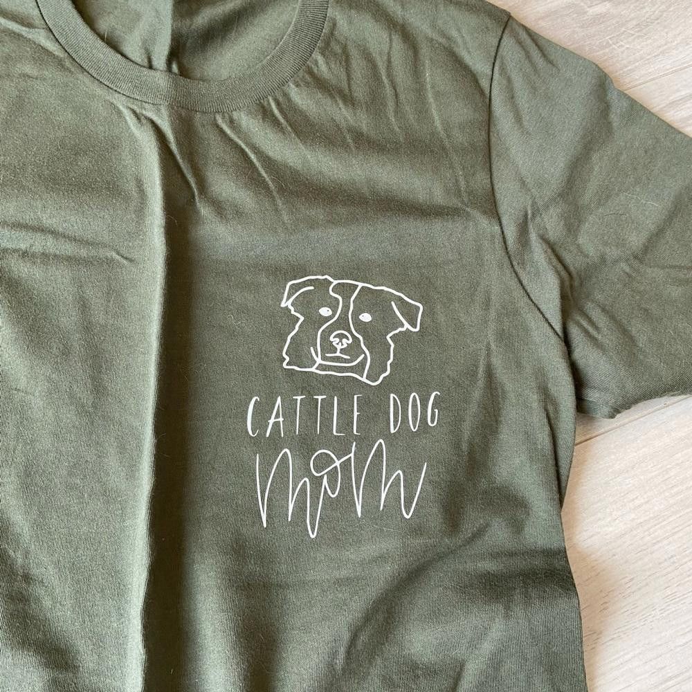 Designer Green Cattle Dog Mom Short Sleeve Shirt Size S / US 4 / IT 40 - 2 Thumbnail