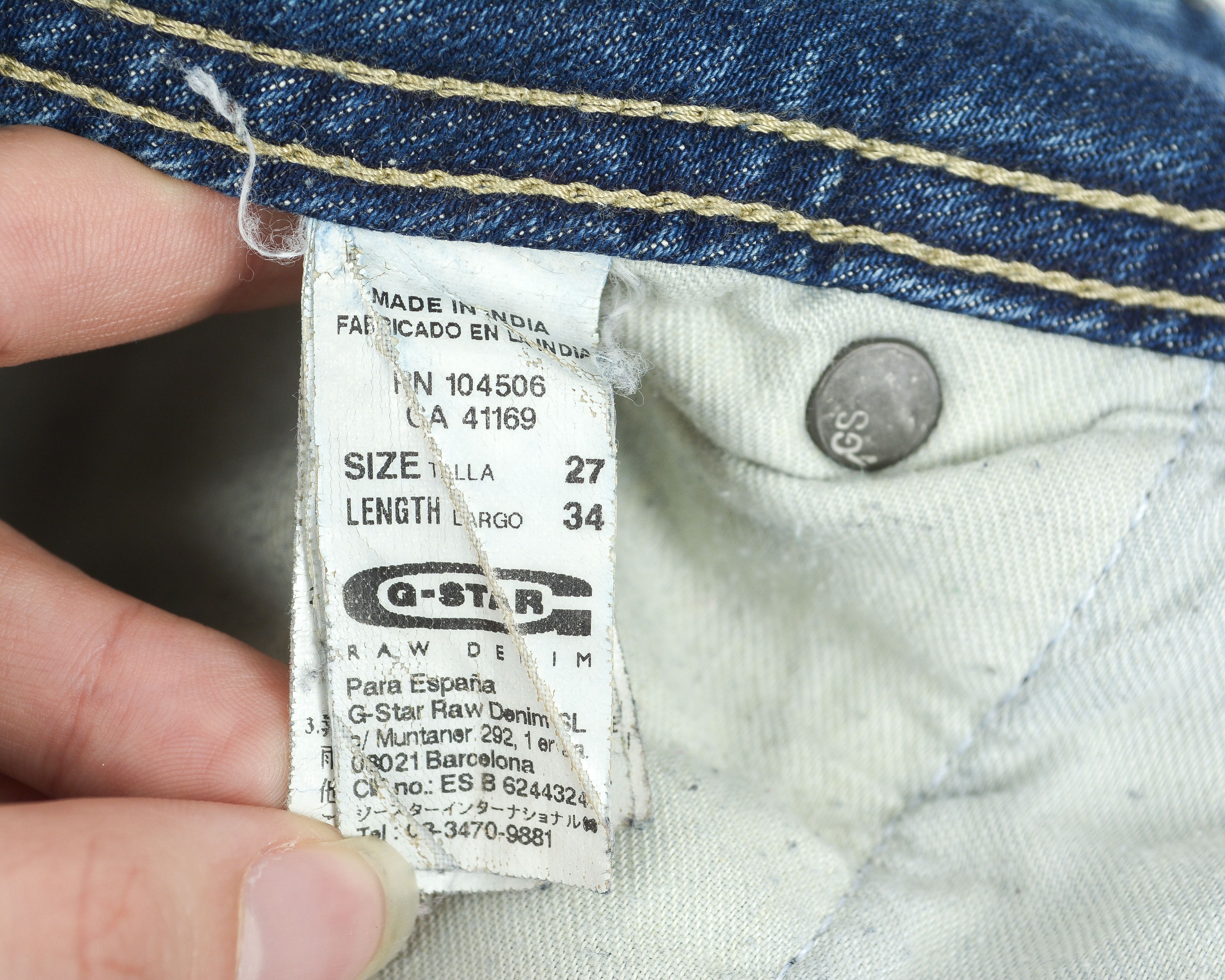 G-Star Women Jack Straight Jeans Denim Pants Trousers W27 L34 Size 27" / US 4 / IT 40 - 8 Thumbnail