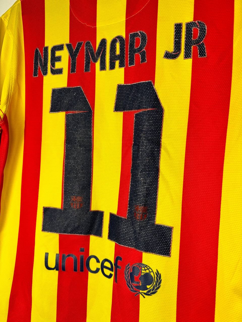 Nike BARCELONA 2013 2014 AWAY FOOTBALL SHIRT SOCCER JERSEY NIKE Size US S / EU 44-46 / 1 - 3 Thumbnail