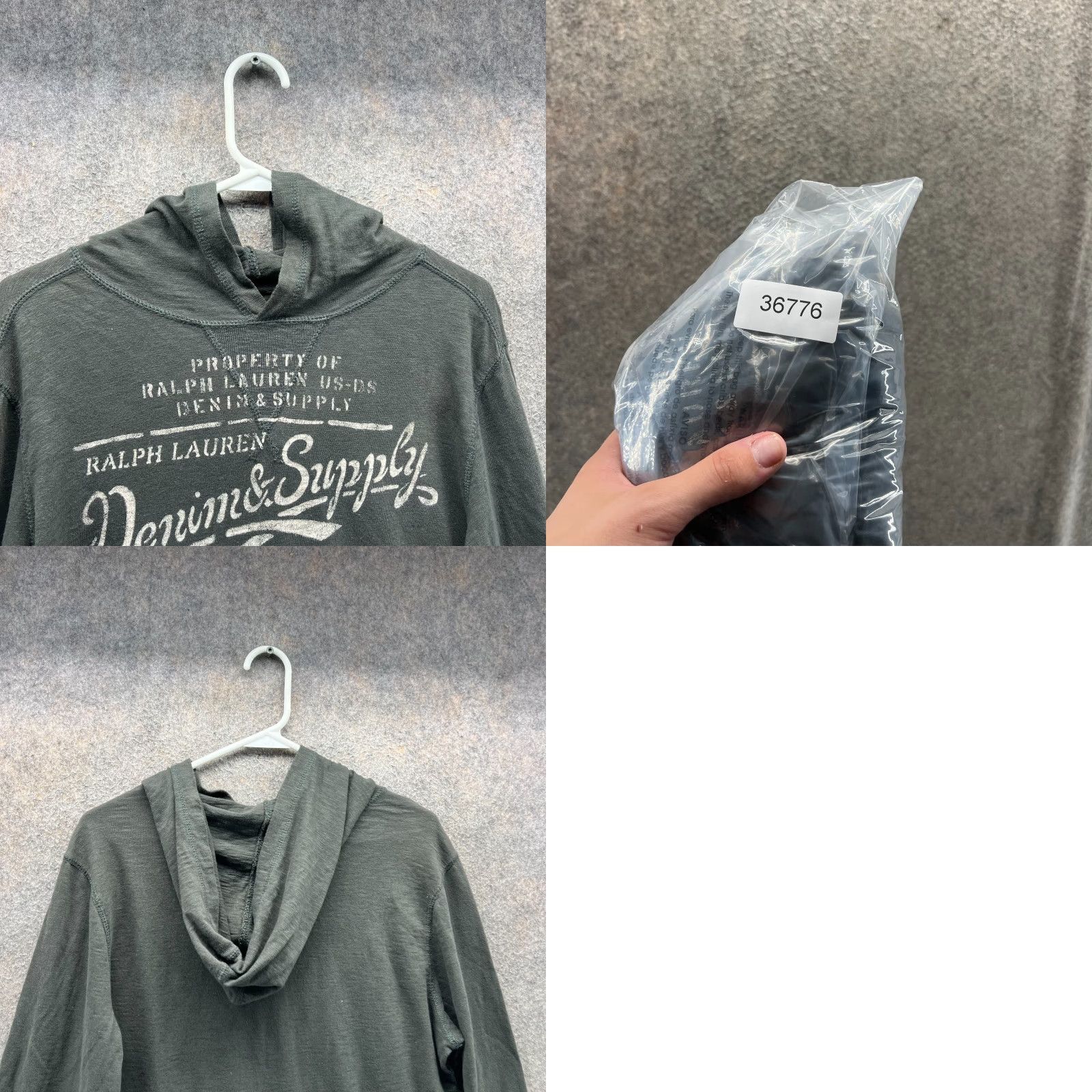 Vintage VINTAGE Denim & Supply Ralph Lauren Hoodie Women Small Gray Logo Lightweight Size S / US 4 / IT 40 - 8 Thumbnail