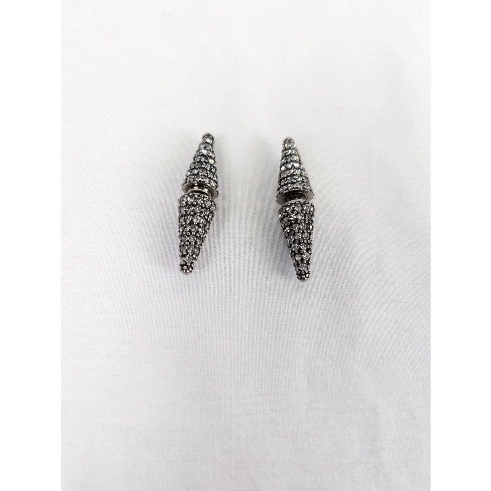 Balenciaga o1rshd1 Size: OS / Brass & Glass Cagole Spike Earrings Size ONE SIZE - 3 Thumbnail