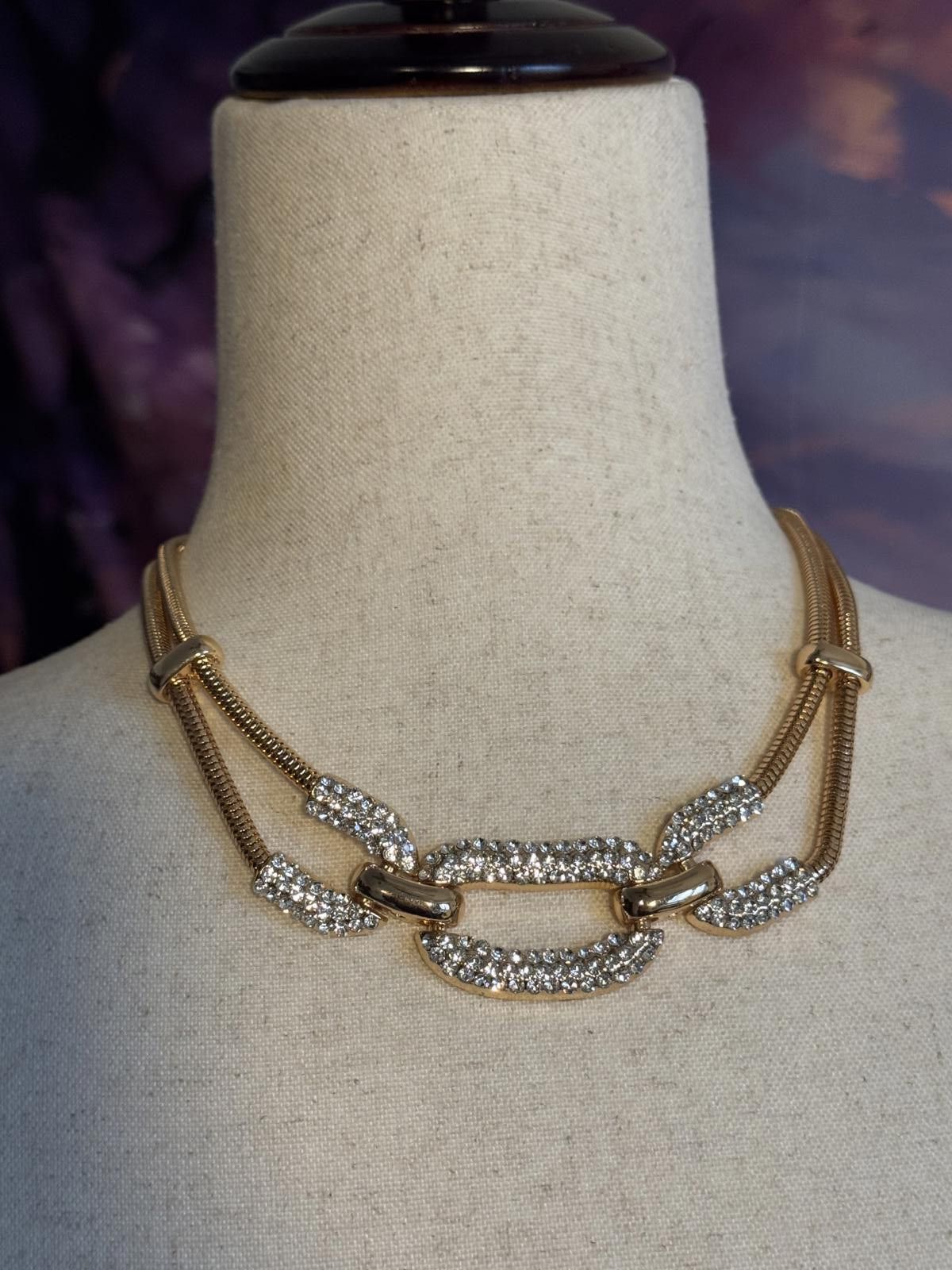Other Statement Link Chain Necklace with Pave Size ONE SIZE - 2 Thumbnail