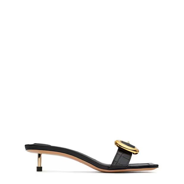 Jacquemus o1g2r1mq1024 Mule Sandals in Black Size US 7 / IT 37 - 5 Thumbnail