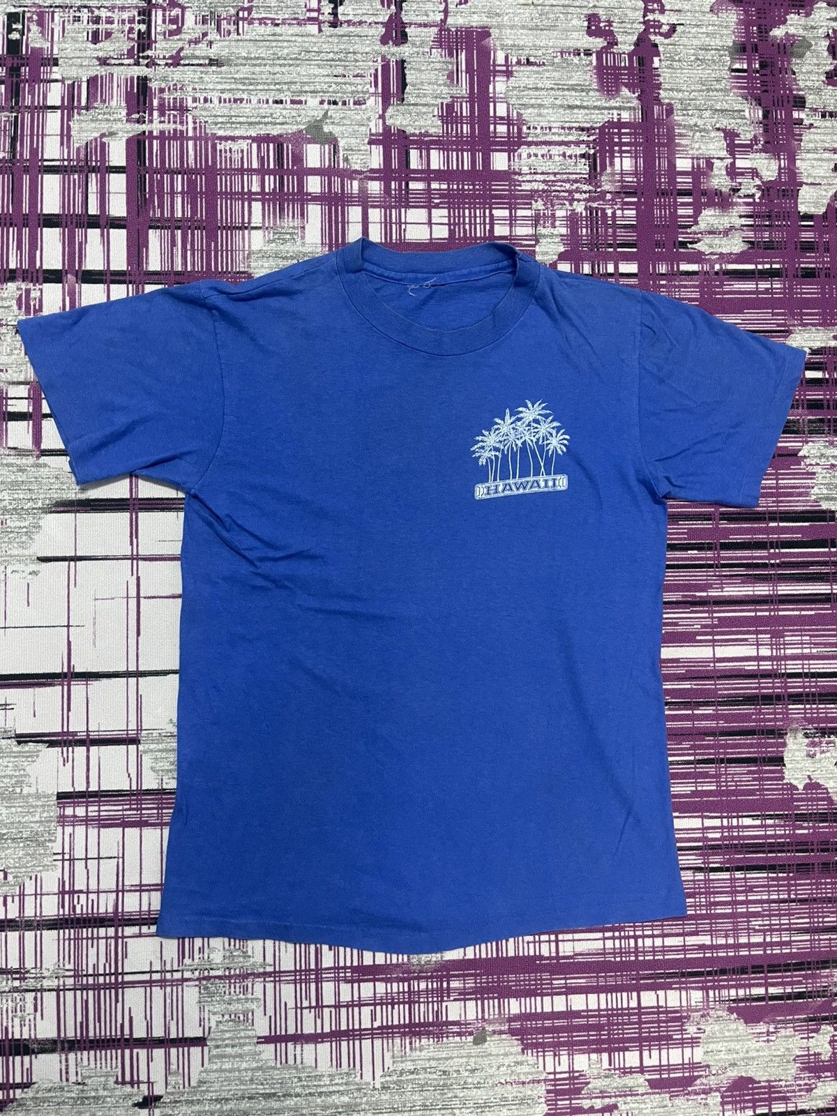 Vintage VINTAGE DISTRESSED HAWAII RAINBOW TEE VERY RARE Size US M / EU 48-50 / 2 - 2 Thumbnail