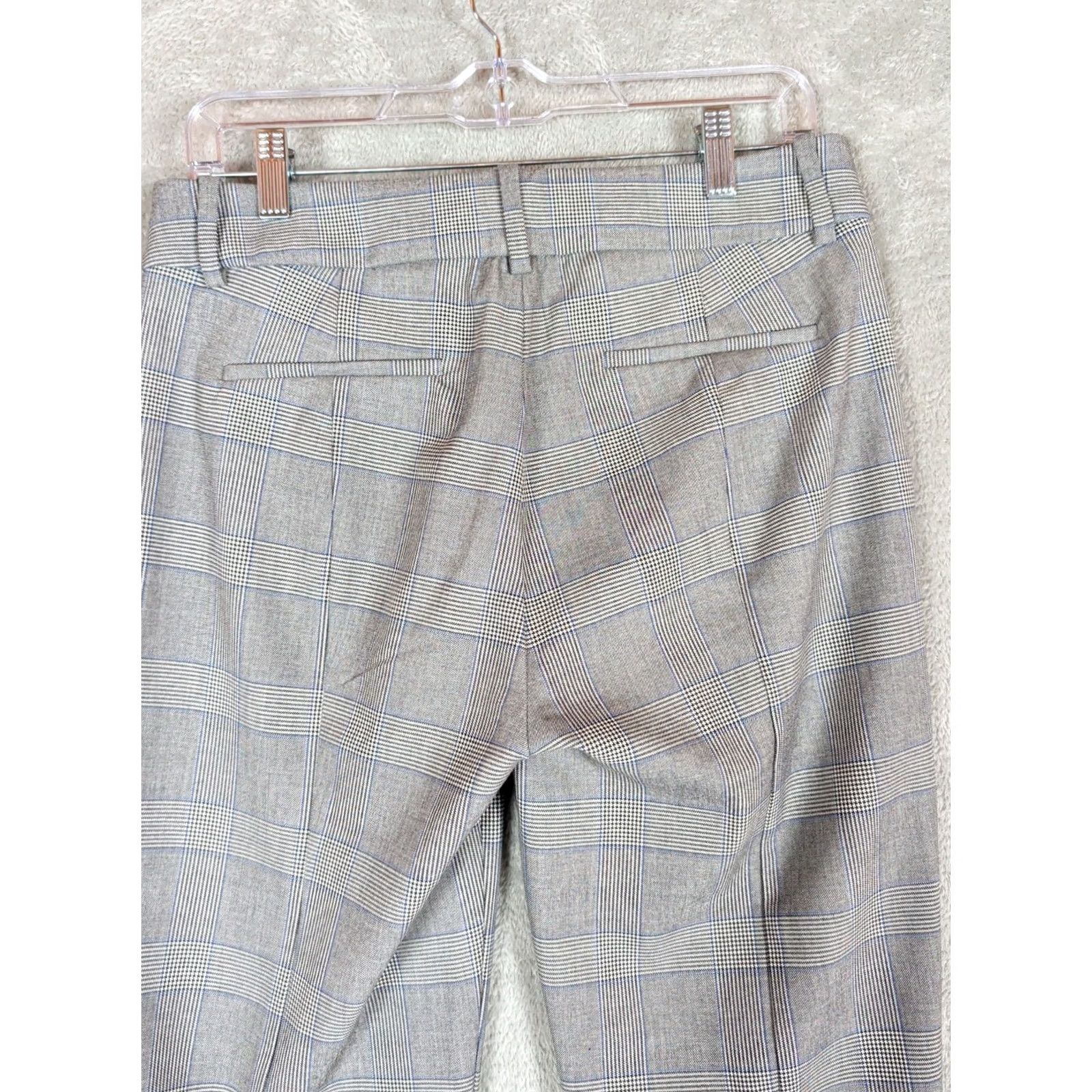 J.Crew J.CREW Cameron Pants Womens 8 Tall Charcoal Glen Straight Flex Workwear Career Plaid Size 30" / US 8 / IT 44 - 5 Thumbnail