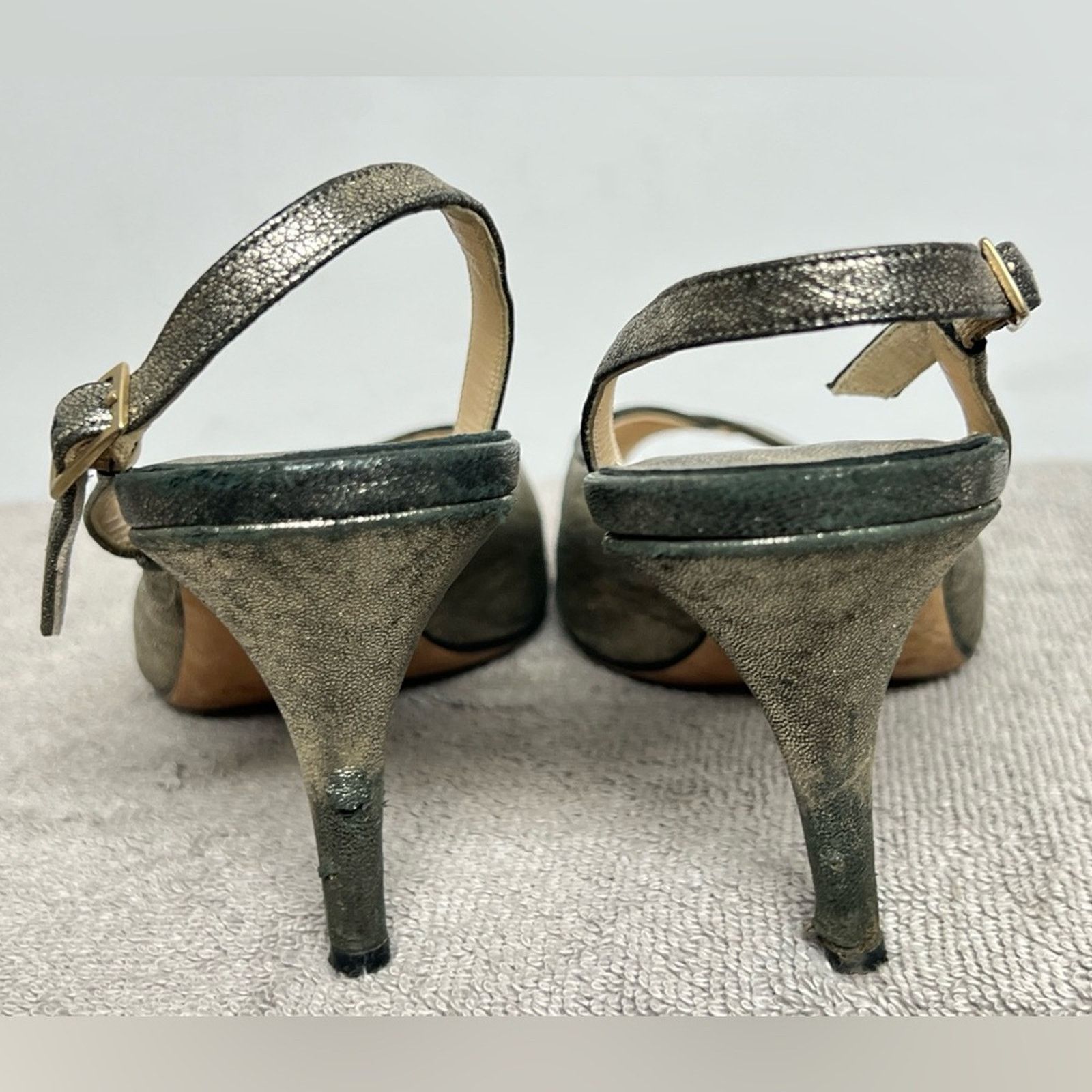 Jimmy Choo Jimmy Choo Peep-Toe Slingback Sandals US 9.5 Made in Italy Size US 9.5 / IT 39.5 - 5 Thumbnail