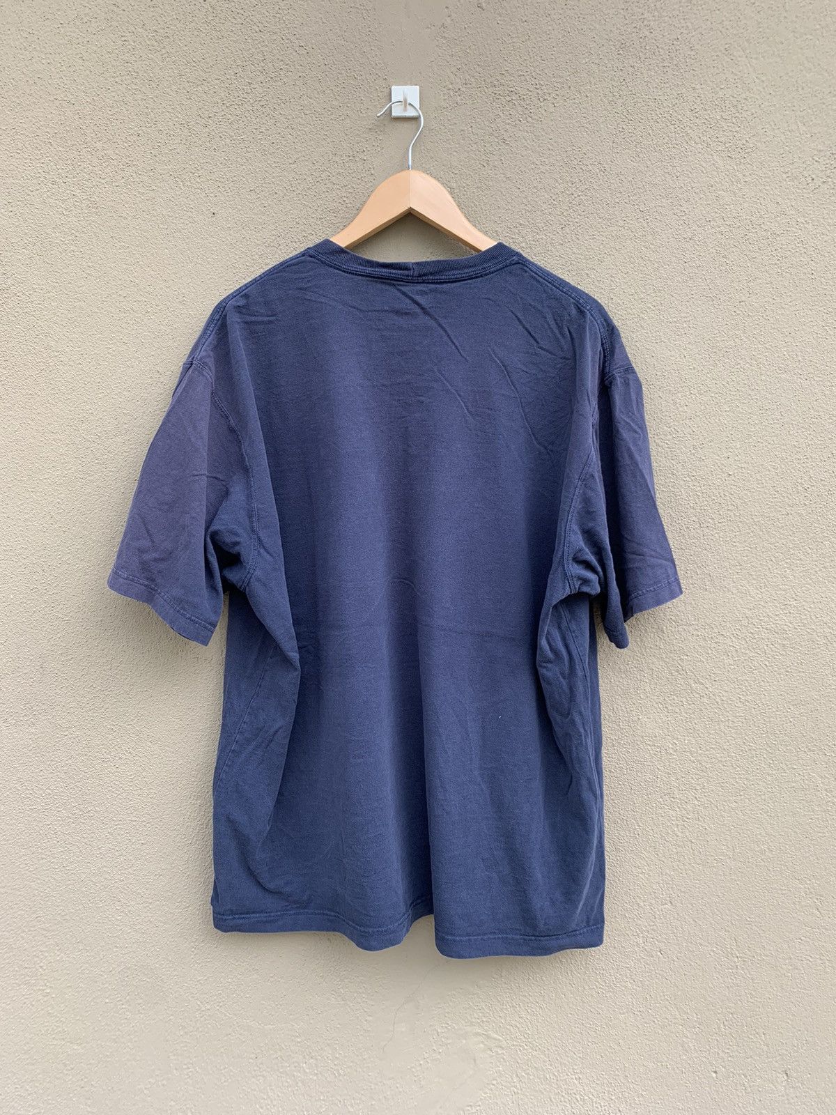 Carhartt Y2K Thrashed Faded Blue Carhartt Pocket Oversized Tshirt Size US XL / EU 56 / 4 - 4 Thumbnail