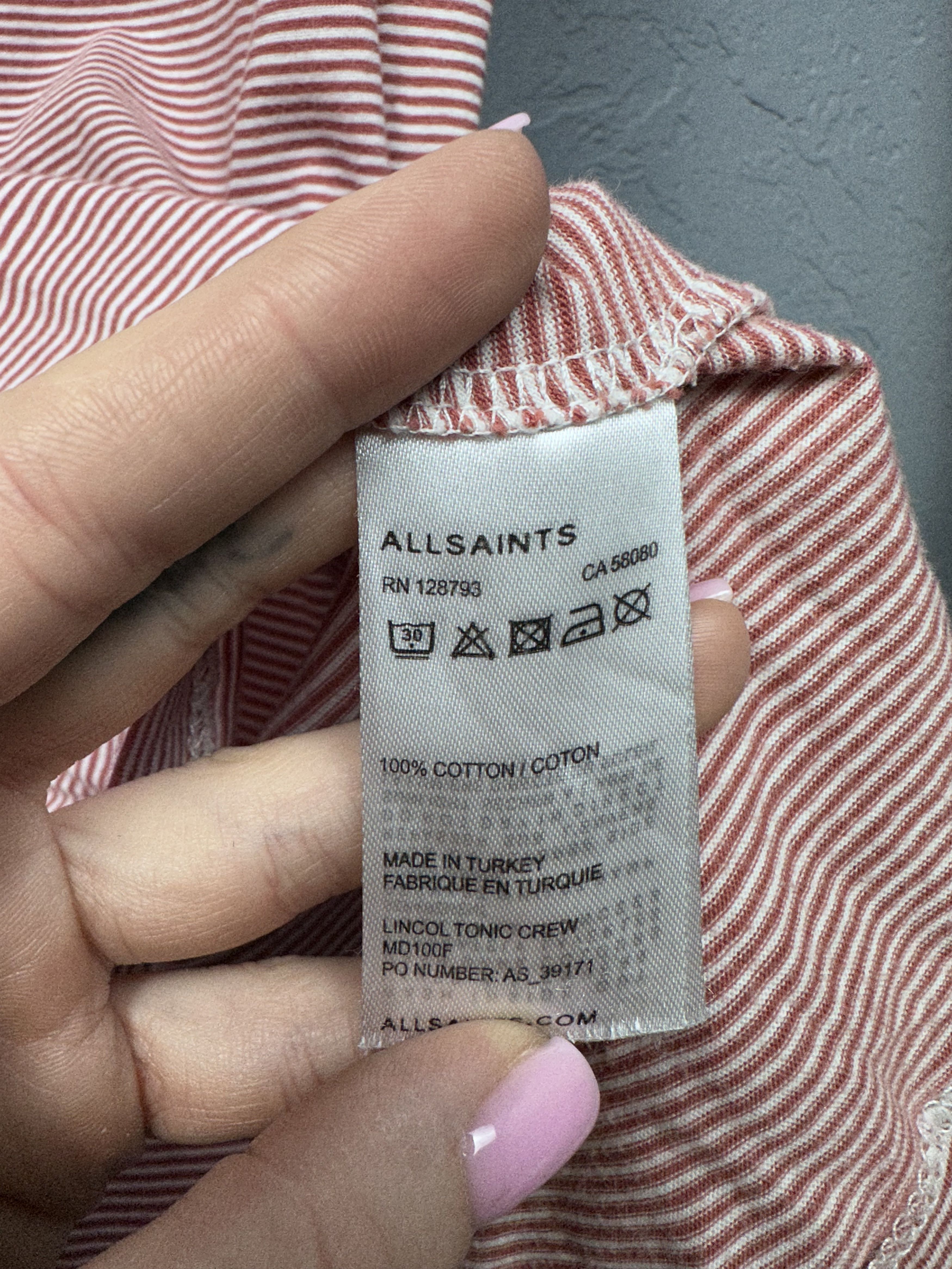 Allsaints Allsaints Mens Lincol Tonic Crew Neck T-Shirt Size US XS / EU 42 / 0 - 4 Thumbnail
