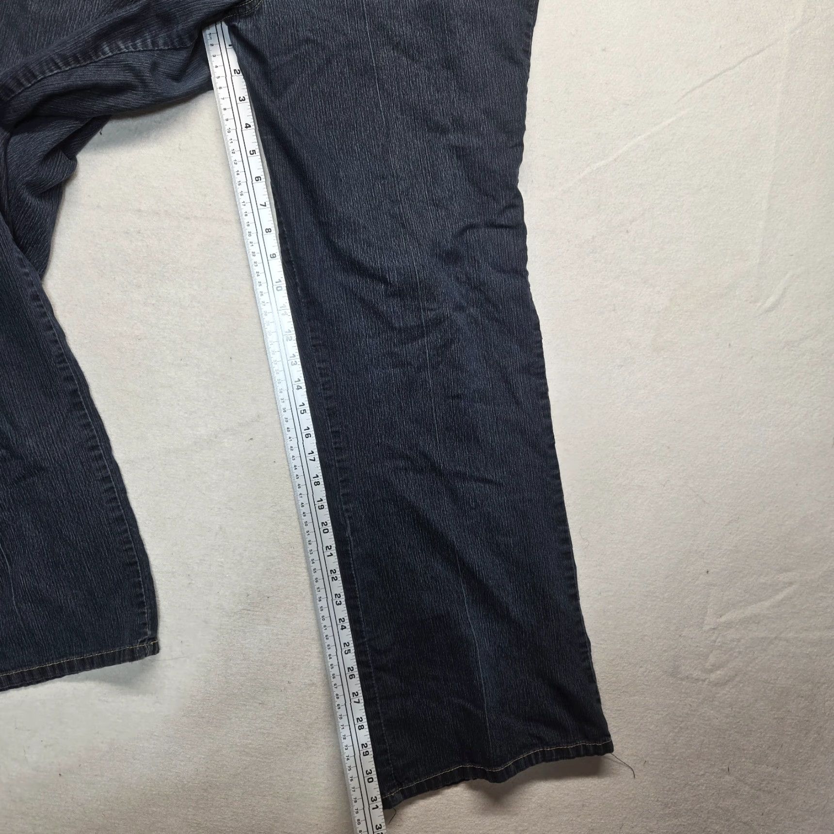 Lee Lee Jeans Women High Rise Bootcut Denim Pants Adult Size 16 Blue 5-Pocket Logo Zipper Button 90s USA Preppy Vintage: No Mens Womens Girls? Size 38" / US 16 / IT 52 - 7 Thumbnail
