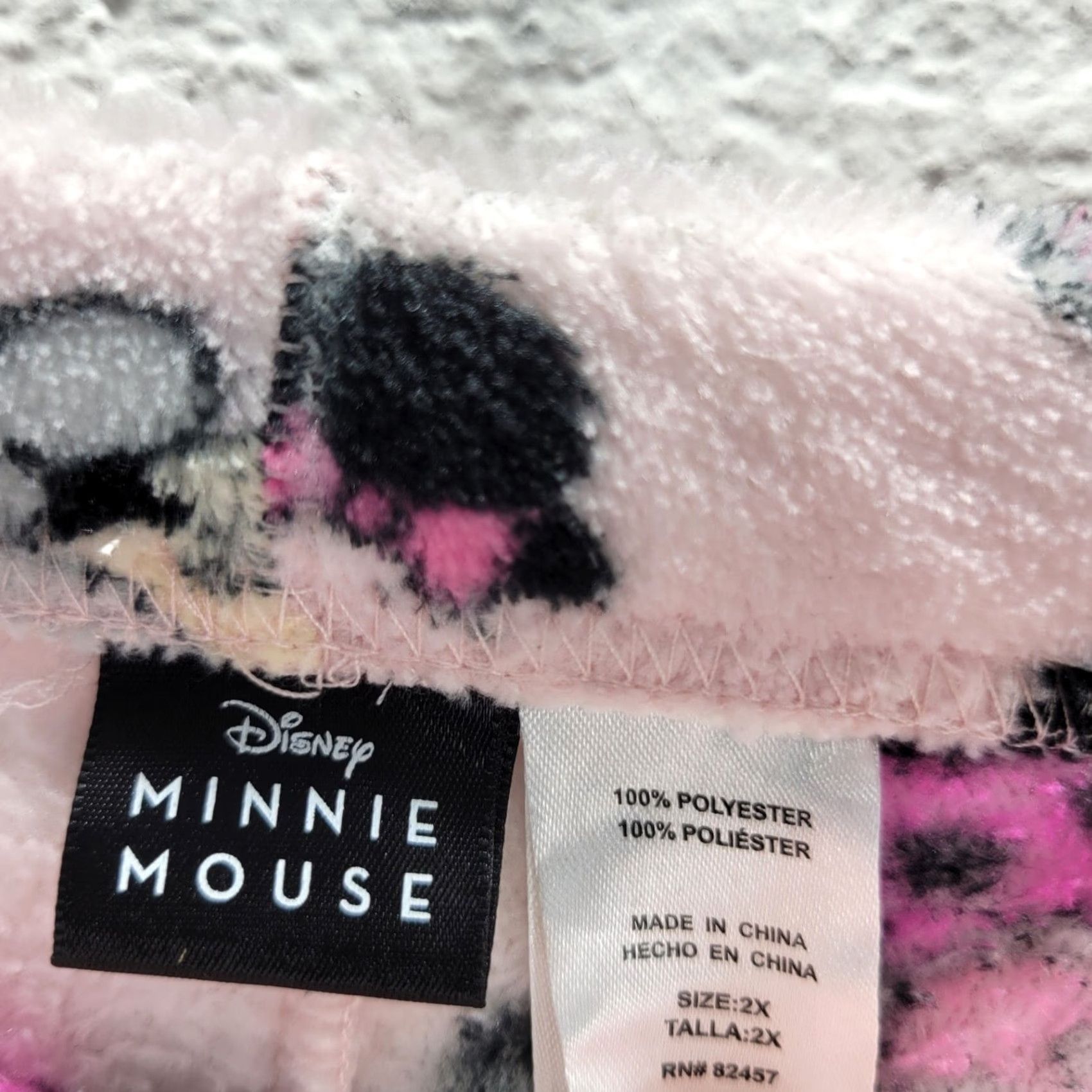 Disney Disney Minnie Mouse Womens Plush Pant Lounge Pants 2X Pink NWT Lounge Sleepwear Size 40" / US 18 - 4 Thumbnail