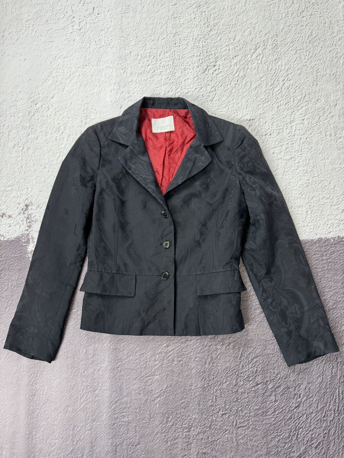 Iceberg Iceberg vintage paisley navy blue silk cotton blazer jacket Size M / US 6-8 / IT 42-44 - 2 Thumbnail