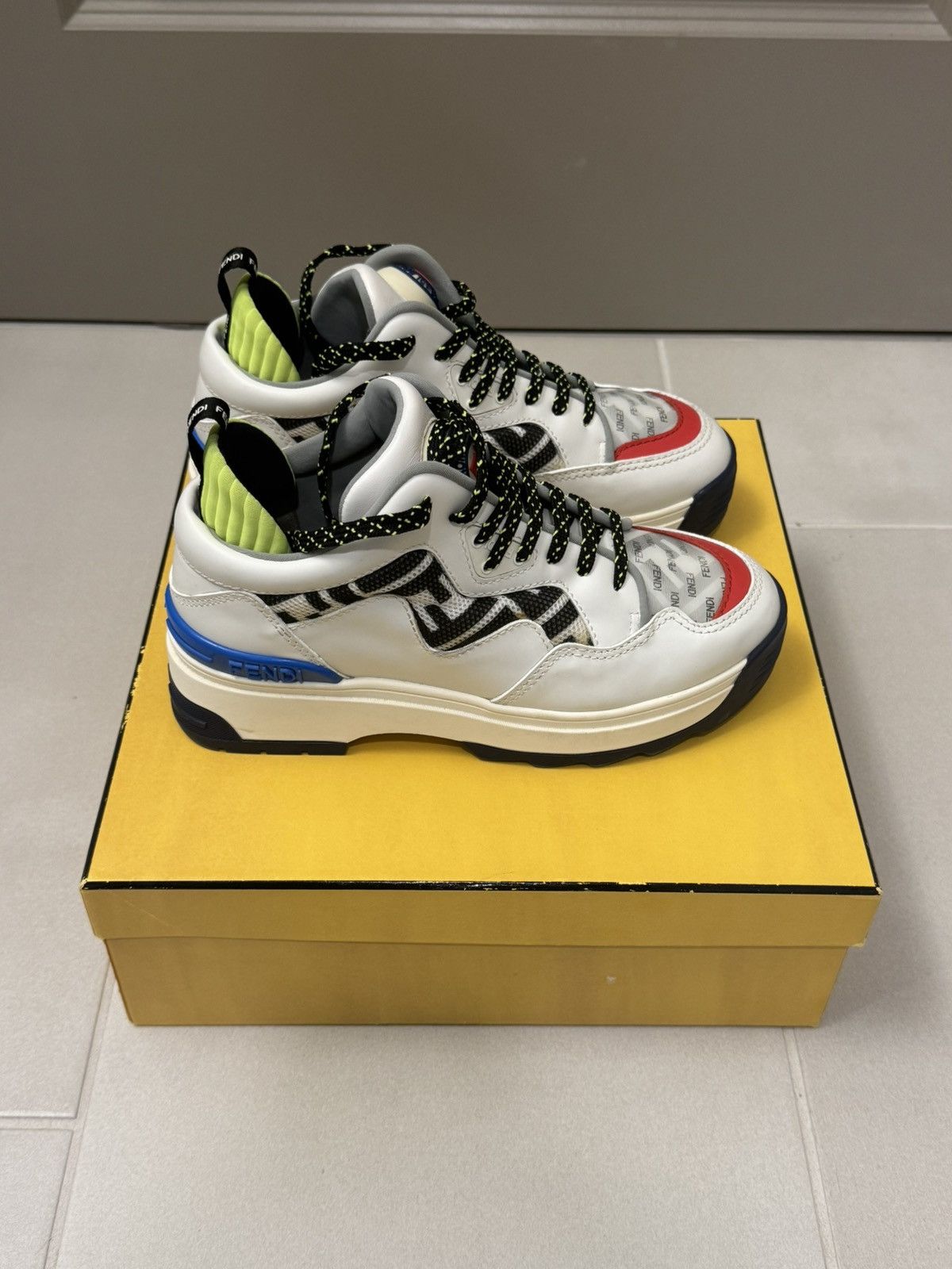 Fendi Fendi T-Rex Sneakers 37.5 US 7.5 Leather Mesh Multicolor Size US 7.5 / IT 37.5 - 1 Thumbnail