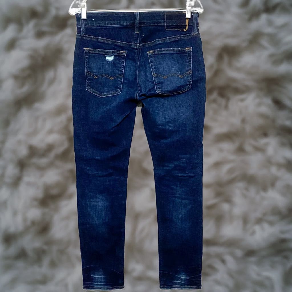 American Eagle Outfitters American Eagle NeXt Level Stretch Slim Jeans Mens 28x30 Distressed Ripped Y2K Blue Fit Denim Size US 27 - 1 Thumbnail