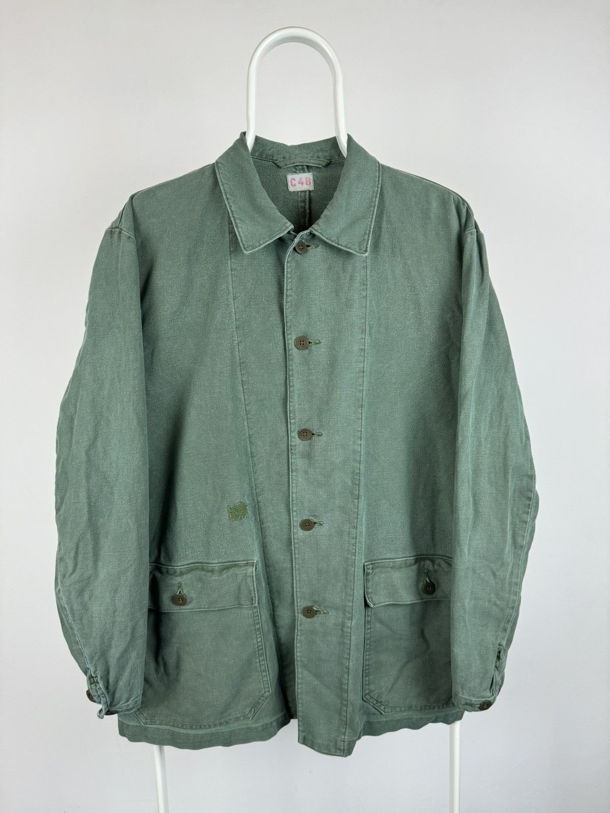 Vintage Vintage C48 Swedish Army French Workwear Style Jacket Size US L / EU 52-54 / 3 - 1 Thumbnail