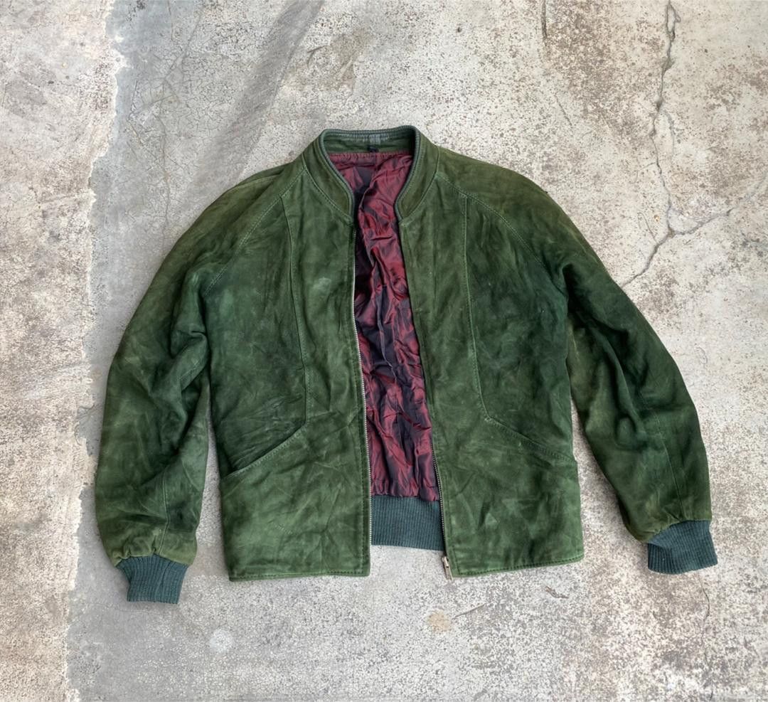 Leather UNBRAND GREEN LEATHER JACKET Size US S / EU 44-46 / 1 - 1 Thumbnail