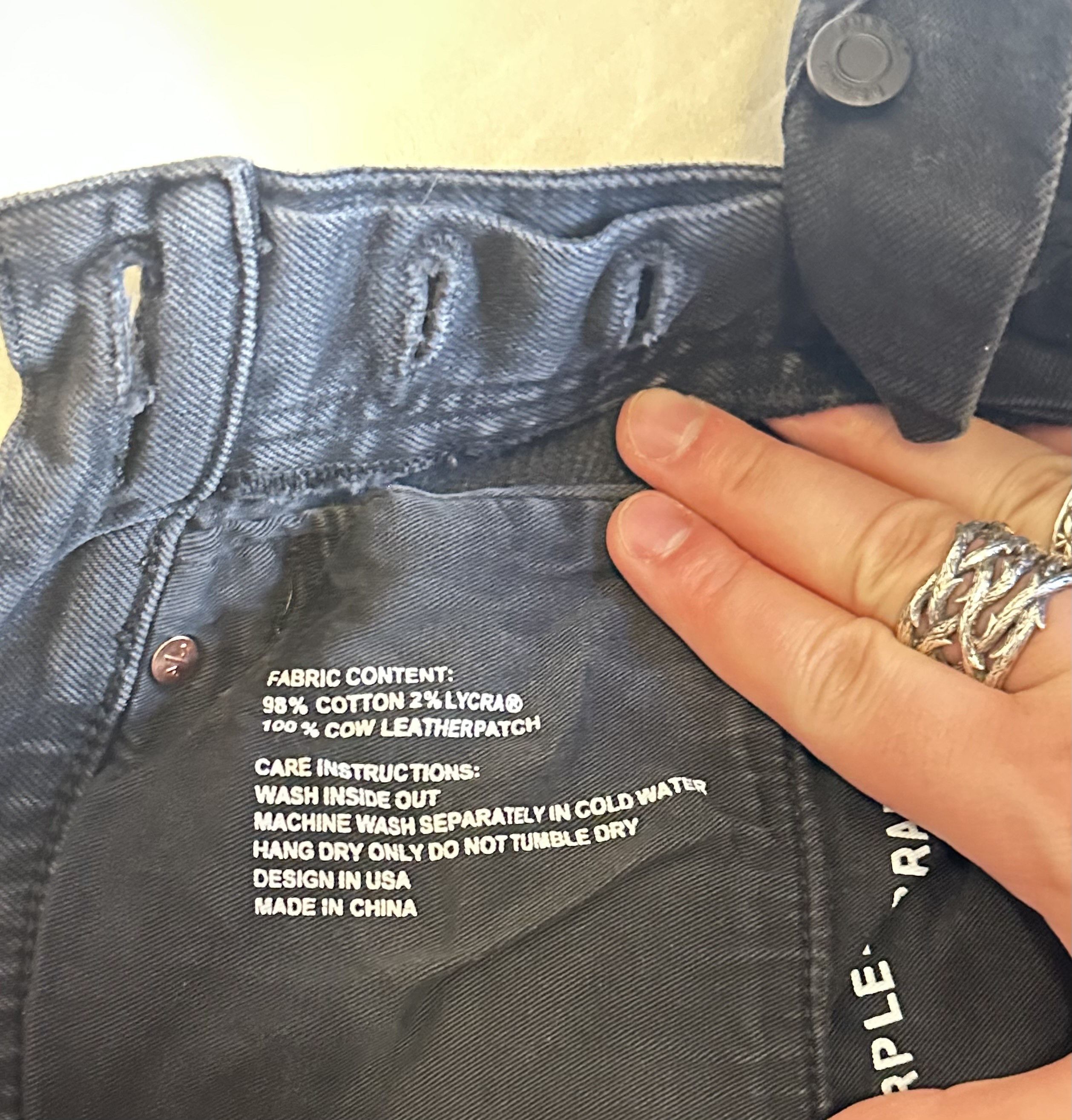 Purple Brand Purple Brand P001 Black Denim Jeans Size US 32 / EU 48 - 5 Thumbnail