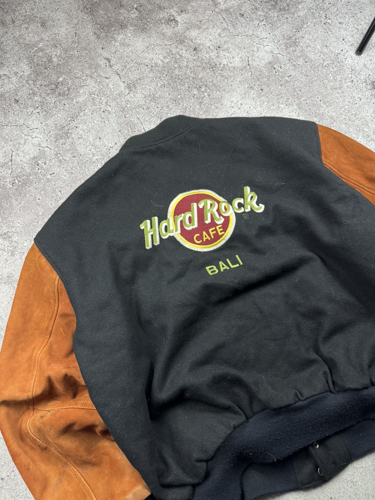 Hard Rock Cafe Vintage Hard Rock Varsity Wool Collarless Bomber Jacket Size US L / EU 52-54 / 3 - 2 Thumbnail