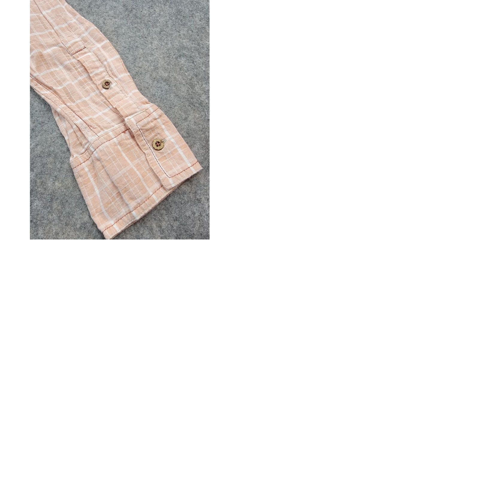 Carbon2Cobalt Carbon 2 Cobalt Shirt Mens Large Pink White Plaid Linen Blend Button Up Size US L / EU 52-54 / 3 - 9 Thumbnail