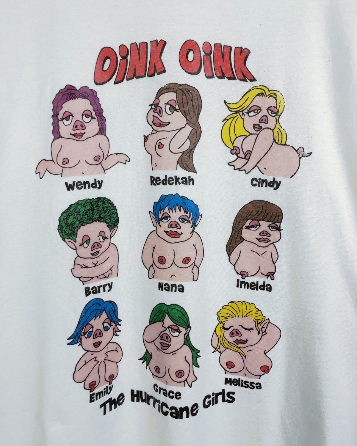 Other Rare Oink Oink The Hurricane Girls Pig Titties Boobs LS Tee Size US L / EU 52-54 / 3 - 3 Thumbnail