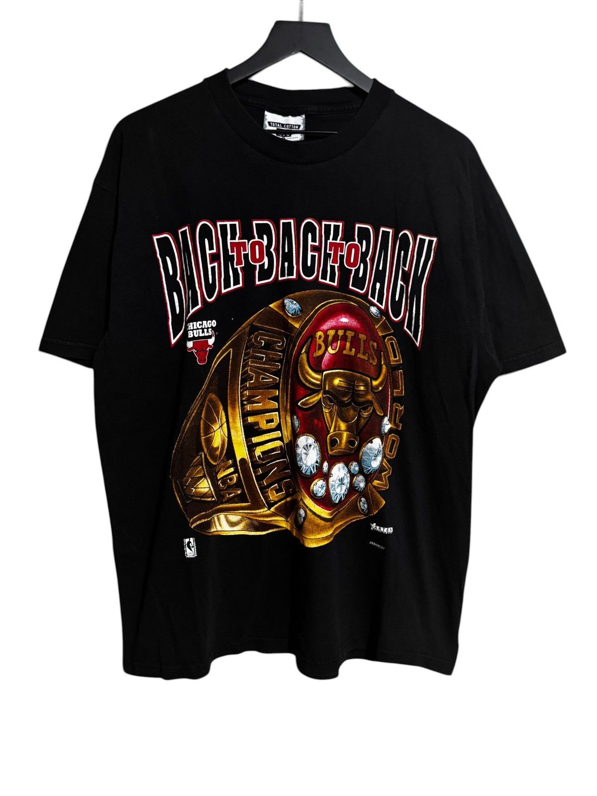 NBA 90s Chicago bulls back to back championship tee Size US XL / EU 56 / 4 - 1 Thumbnail