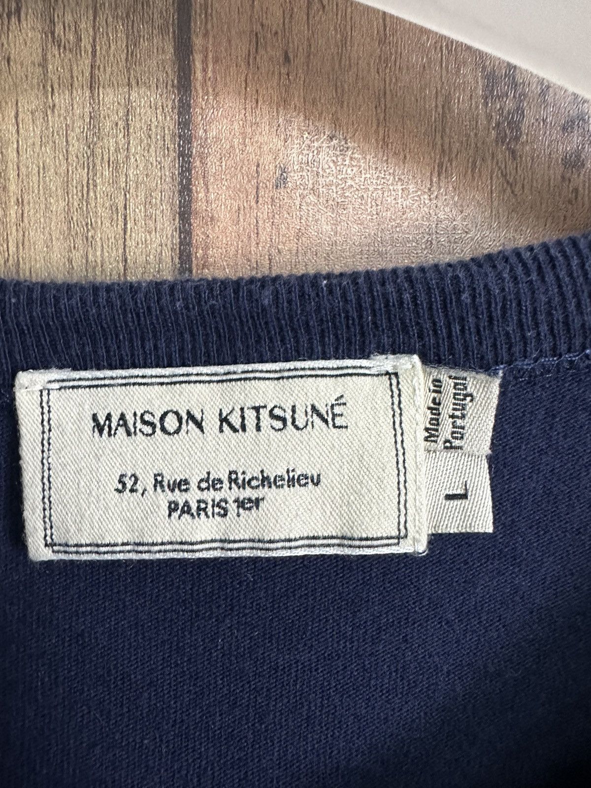 Maison Kitsune Maison Kitsune Single Pocket TShirt A392 Size US L / EU 52-54 / 3 - 7 Thumbnail