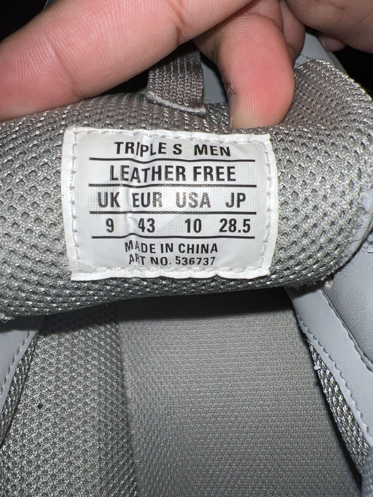 Balenciaga Balenciaga Triple S Allover Logo Gray Size US 10 / EU 43 - 5 Thumbnail