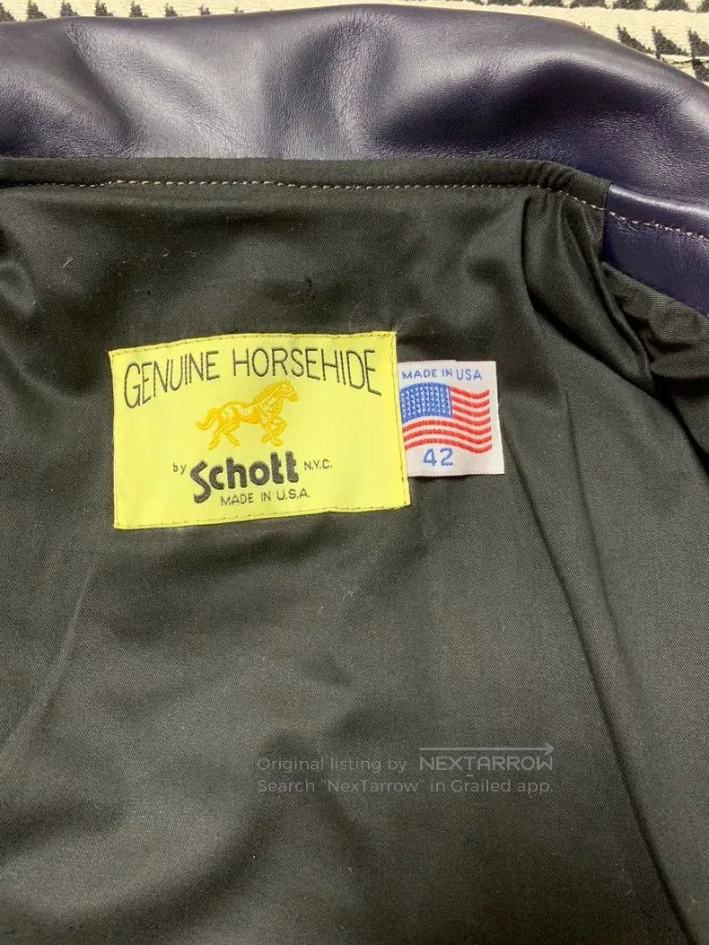 Schott Schott Horseskin Size US XL / EU 56 / 4 - 4 Thumbnail