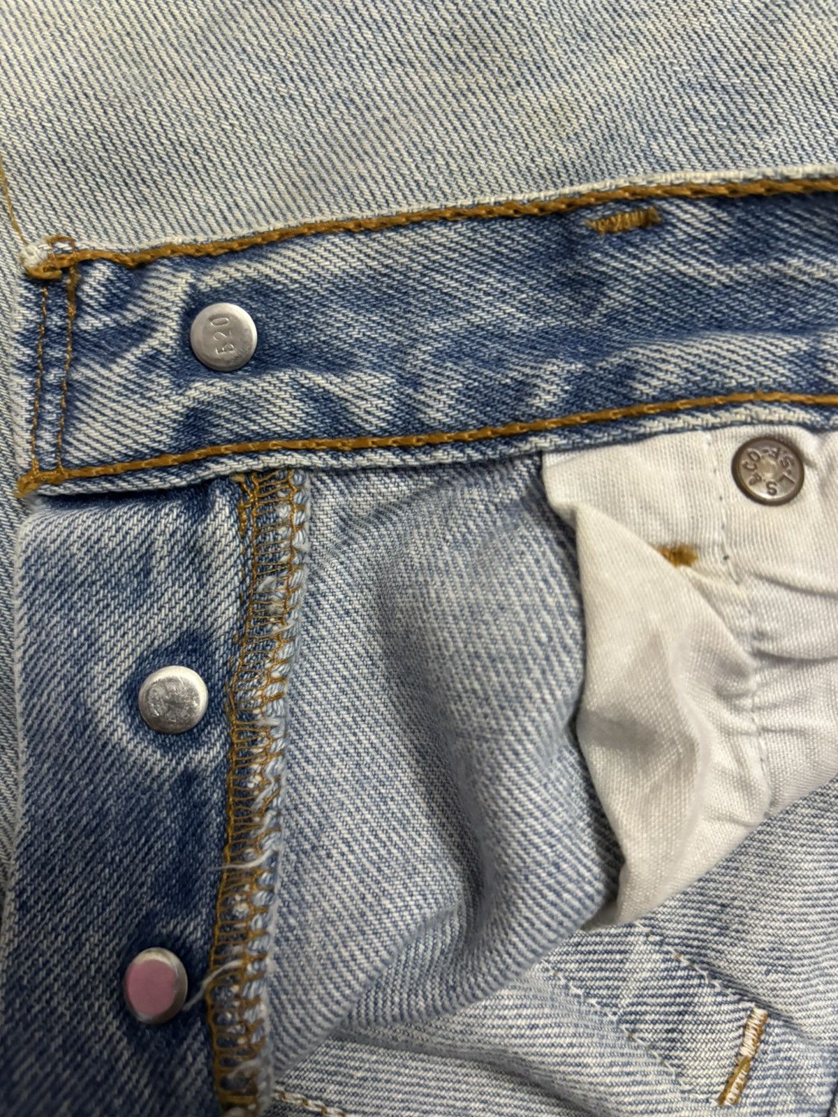 Levi's Vintage 90s Levis 501 Rusty Mud Wash Distressed Grunge Jeans Size US 31 - 21 Thumbnail