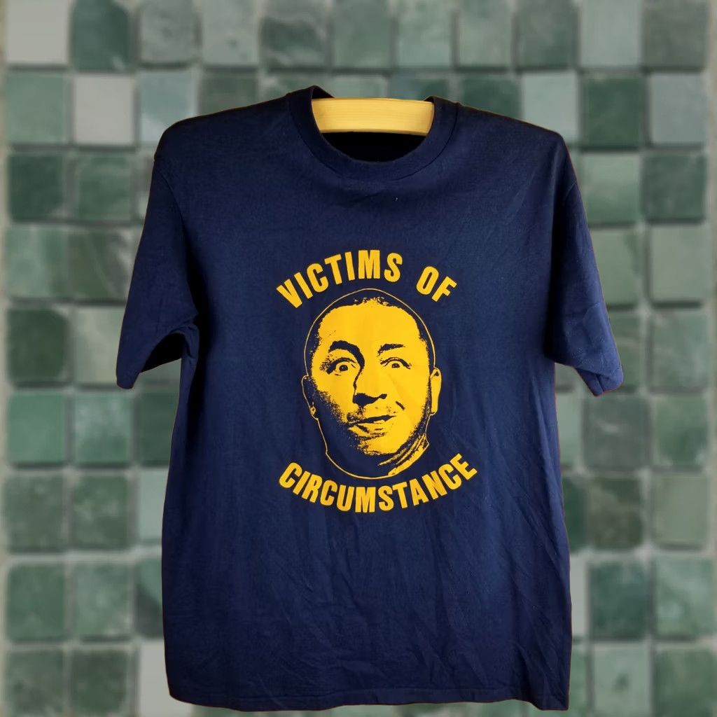 Vintage VINTAGE 90' VICTIMS OF CIRCUMSTANCE BLUE T-SHIRT SZ LARGE SINGLE STITCH THIN Size US L / EU 52-54 / 3 - 1 Thumbnail