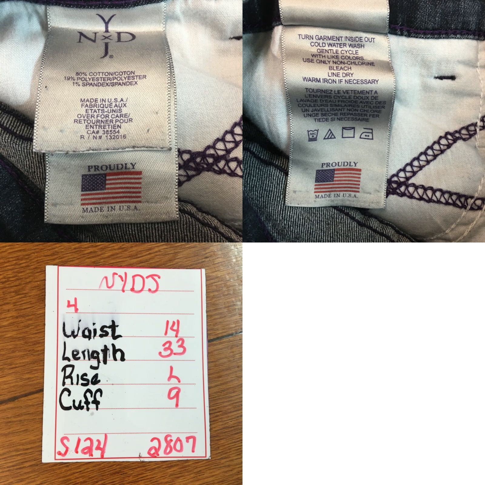 NYDJ NYDJ Womens Casual Low Rise Straight Leg Regular Fit Blue Denim Jeans Size 4 Size 27" / US 4 / IT 40 - 8 Thumbnail