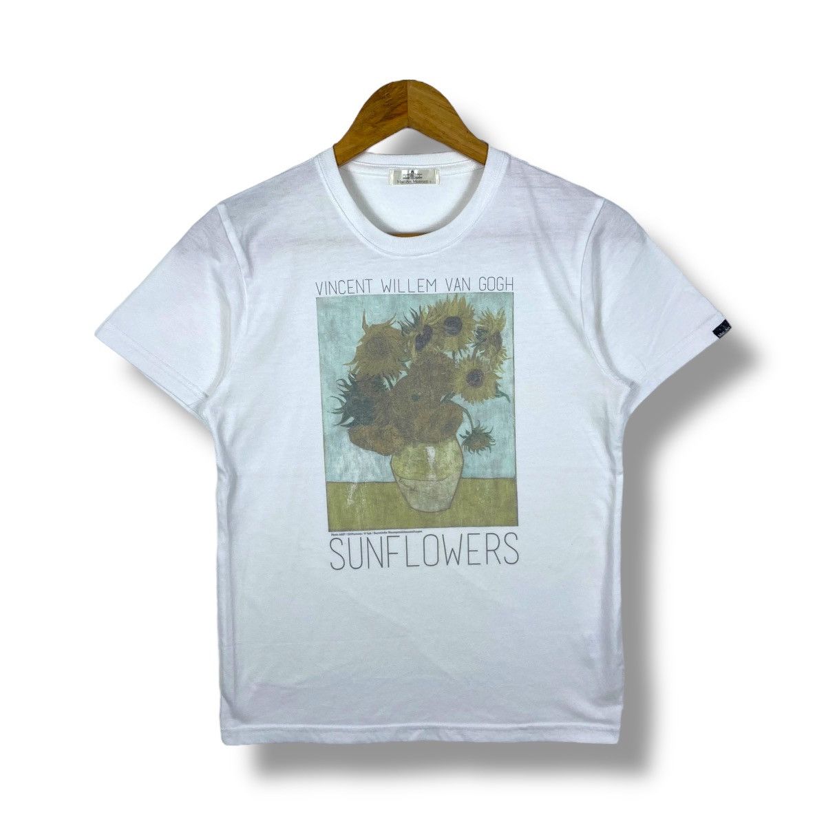 Vintage Vincent Van Gogh Sunflowers Mac-Art Museum Graphic Tee Shirt Size S / US 4 / IT 40 - 1 Thumbnail