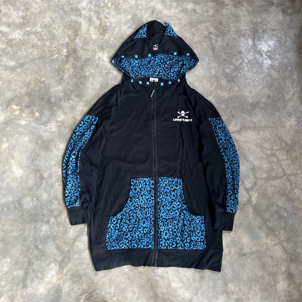 If Six Was Nine 2000s Oversize Lovers Rock Vkei Style Skull Zip Hoodie Size US L / EU 52-54 / 3 - 1 Thumbnail