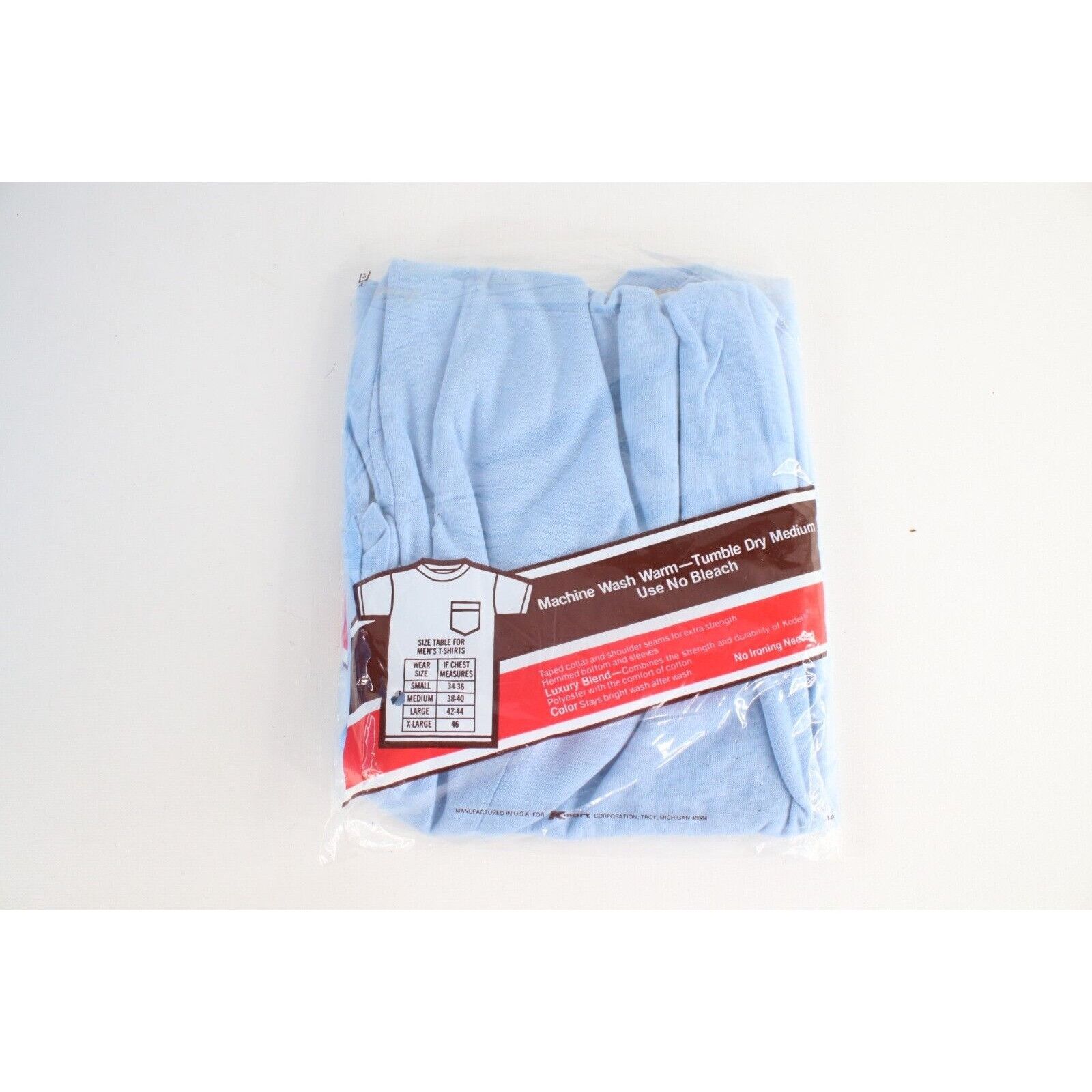 Vintage Deadstock Vintage 70s Streetwear Blank Pocket T-Shirt Blue Size US M / EU 48-50 / 2 - 4 Thumbnail