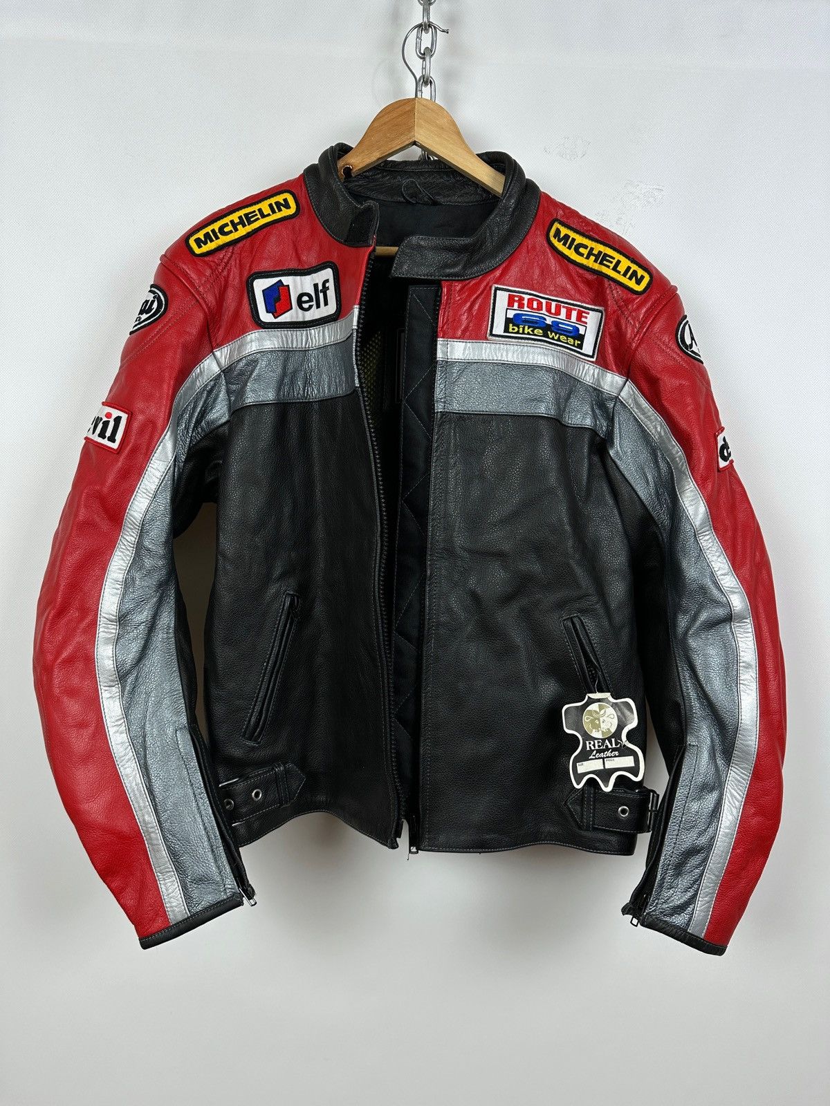 Other Route 69 Michelin Shell Motorcycle Racing Leather Jacket Size US XL / EU 56 / 4 - 3 Thumbnail