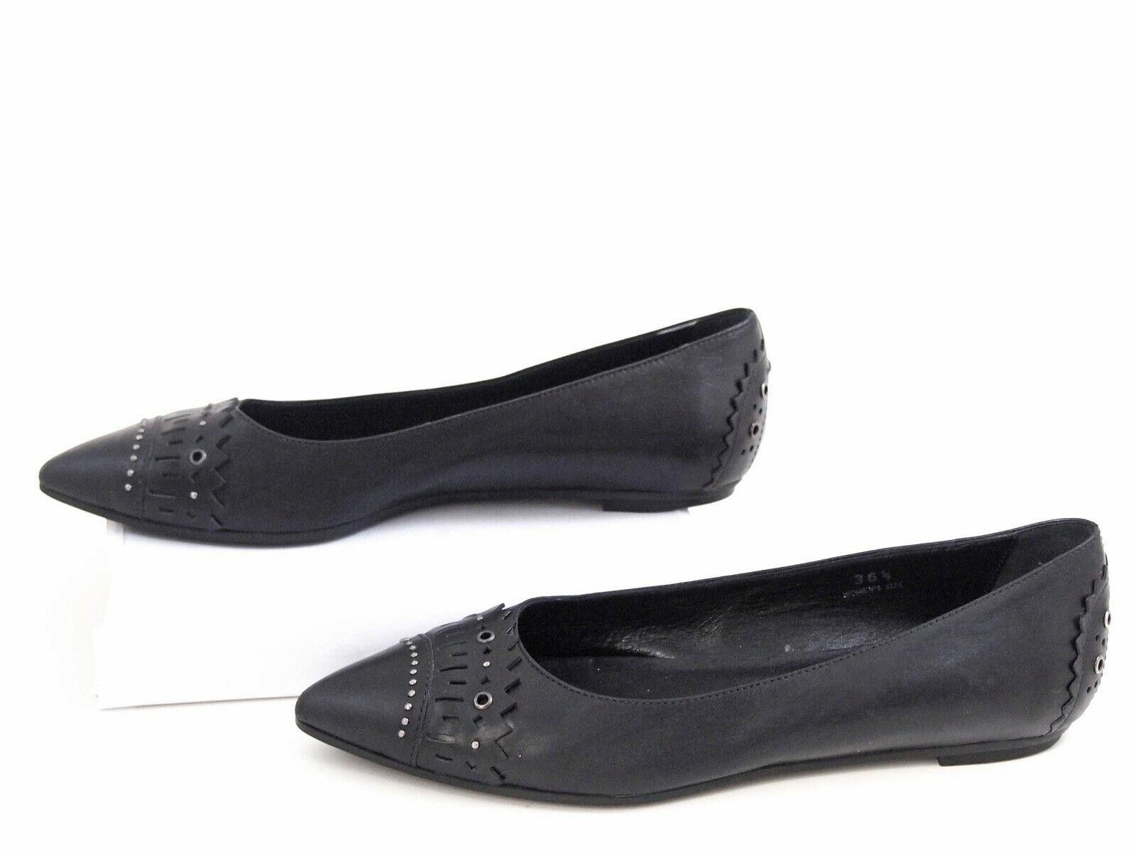 Tod's Tod's Studded Flats Black Leather Womens EU 36.5 US 6.5 $520 Size US 6.5 / IT 36.5 - 4 Thumbnail