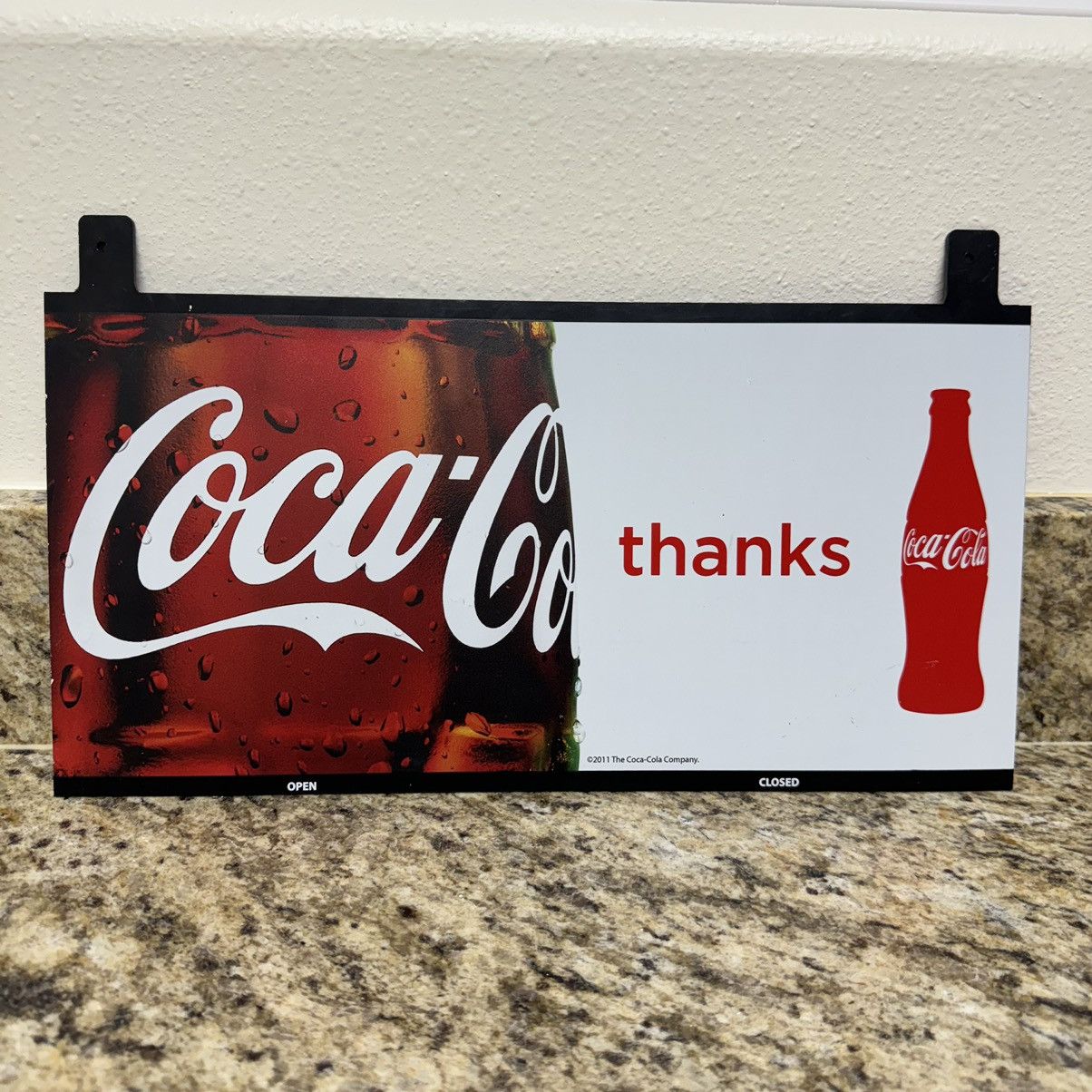 Other × Vintage 2011 Coca-Cola Company - Open/Close & Thanks Sign 8x14” Size ONE SIZE - 1 Thumbnail