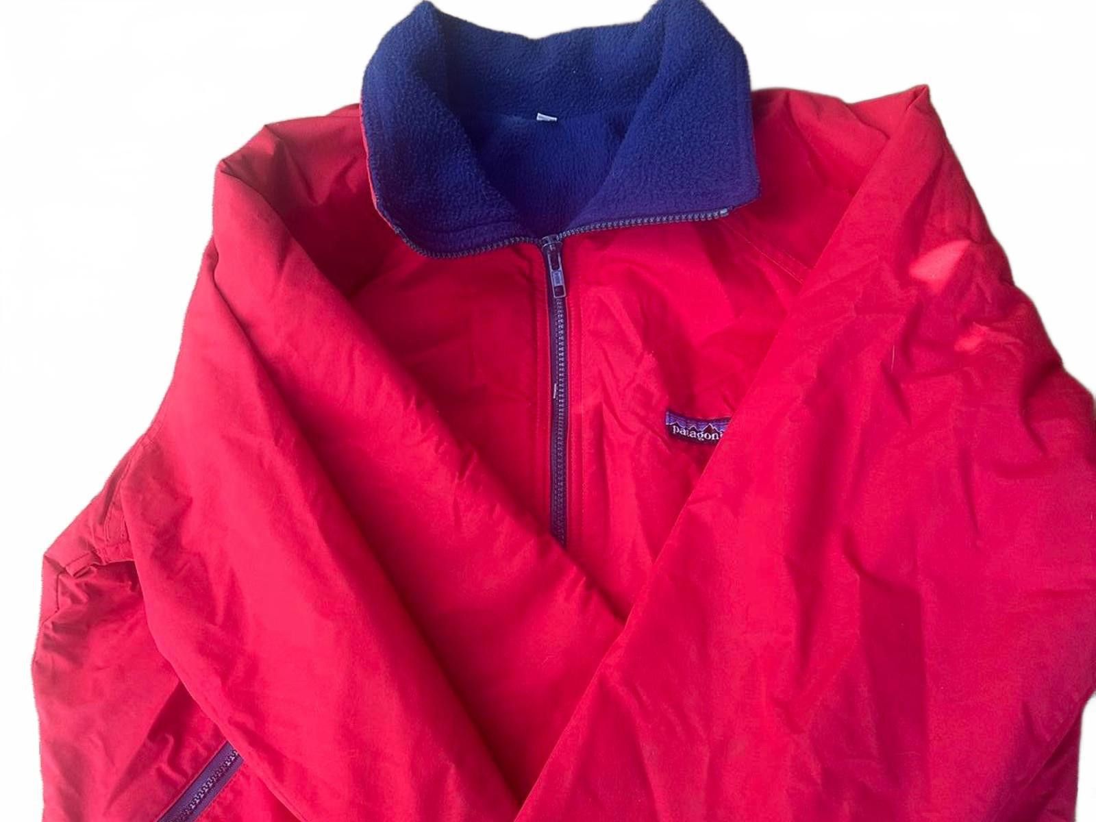 Patagonia Vintage Patagonia Red Bomber Jacket with Navy Fleece Lining Size US L / EU 52-54 / 3 - 3 Thumbnail