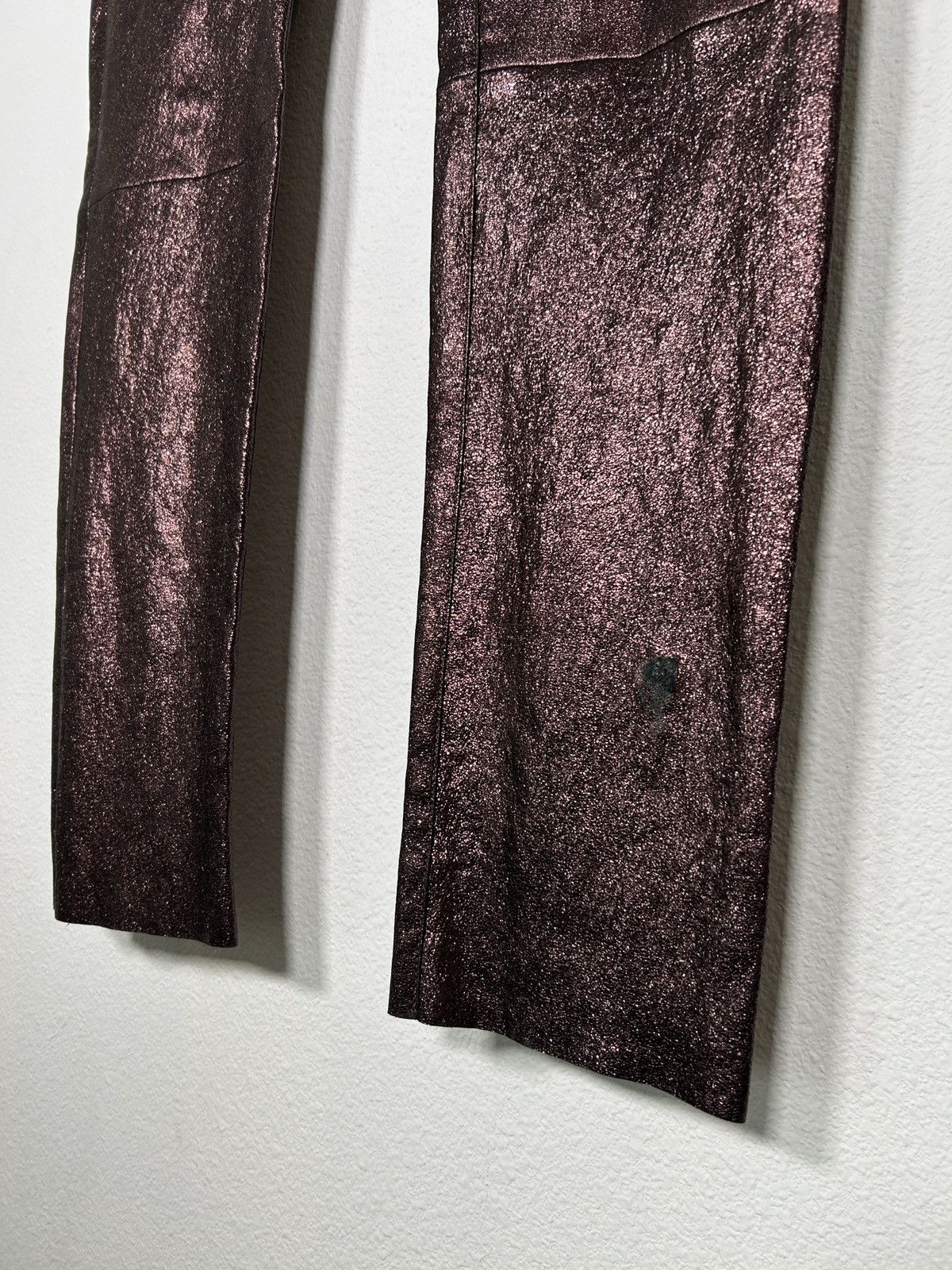 Haider Ackermann Glitter Lamb Leather Slim Pants Size US 32 / EU 48 - 6 Thumbnail