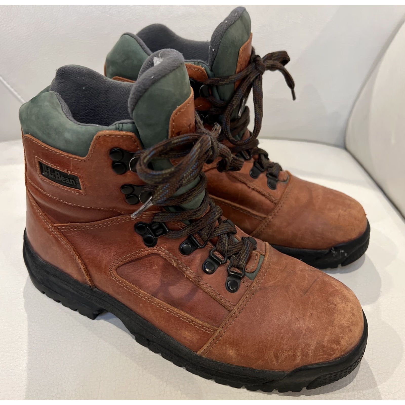 Vintage VINTAGE L.L. Bean Knife Edge Leather Gore-Tex Boots Women 9M Brown Hiking Size US 9 / IT 39 - 2 Thumbnail