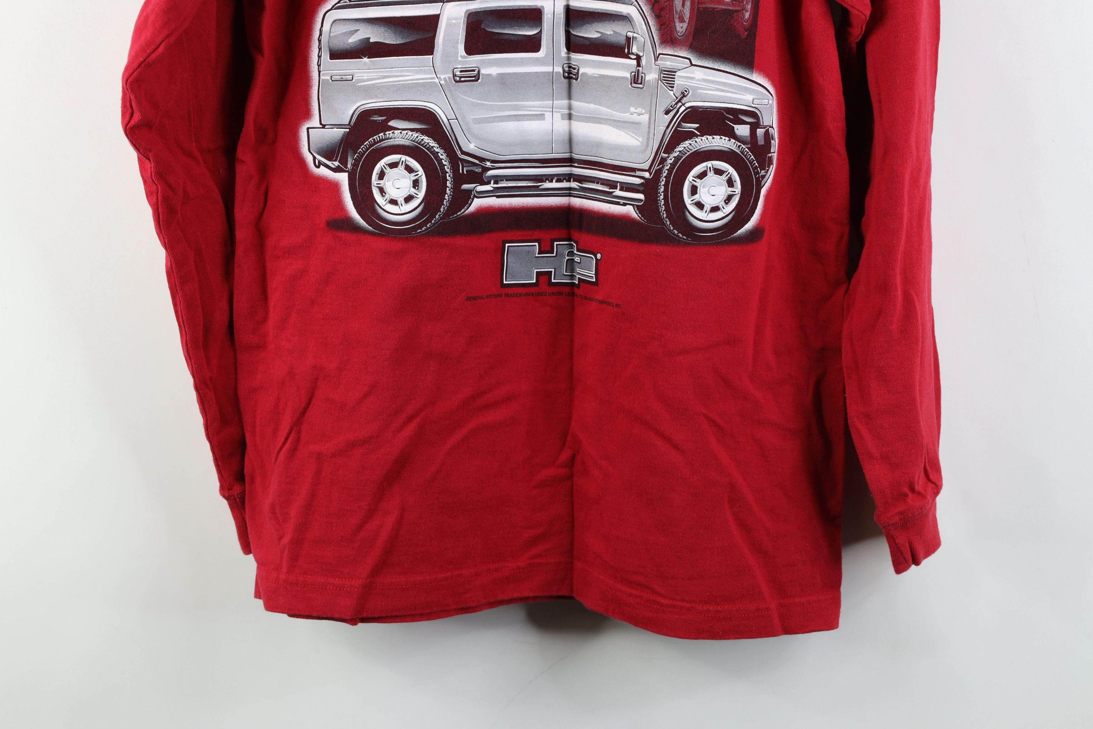 Vintage Vintage Y2K Streetwear H2 Car Long Sleeve T-Shirt Red Cotton Size US M / EU 48-50 / 2 - 14 Thumbnail