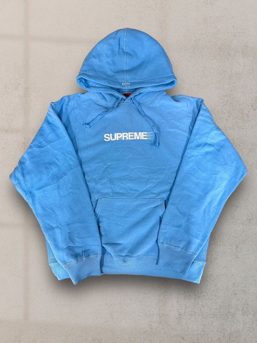 Supreme Supreme Motion Logo Hooded Sweatshirt (SS23) Blue | Grailed