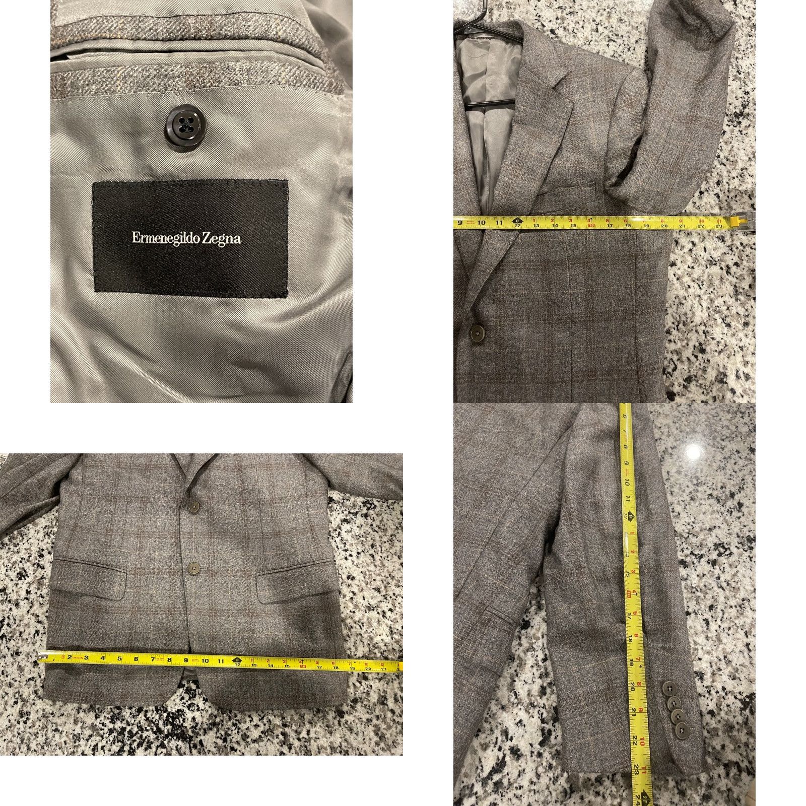 Ermenegildo Zegna ERMENEGILDO ZEGNA Blazer Jacket Plaid Windowpane Cashmere Silk Blend Multicolor 40R Men Size 40R - 8 Thumbnail