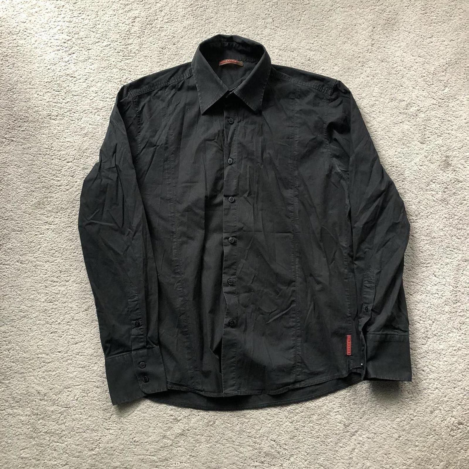 Prada Vintage Prada Red Tab Button Up Shirt Size US XL / EU 56 / 4 - 1 Thumbnail
