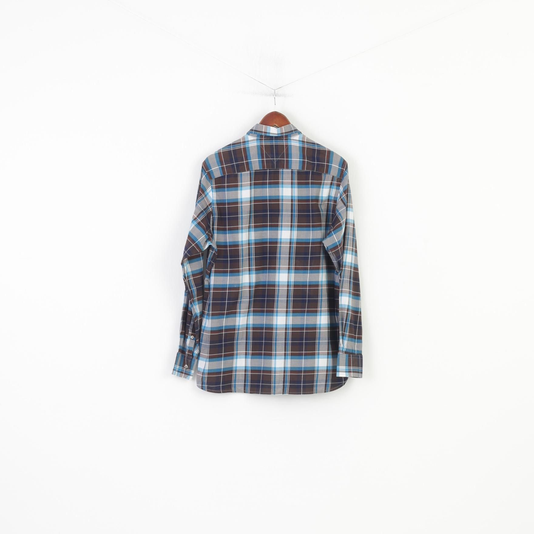 Tommy Hilfiger Tommy Hilfiger Men M Casual Shirt Navy Checkered Custom 4201 Size US M / EU 48-50 / 2 - 8 Thumbnail